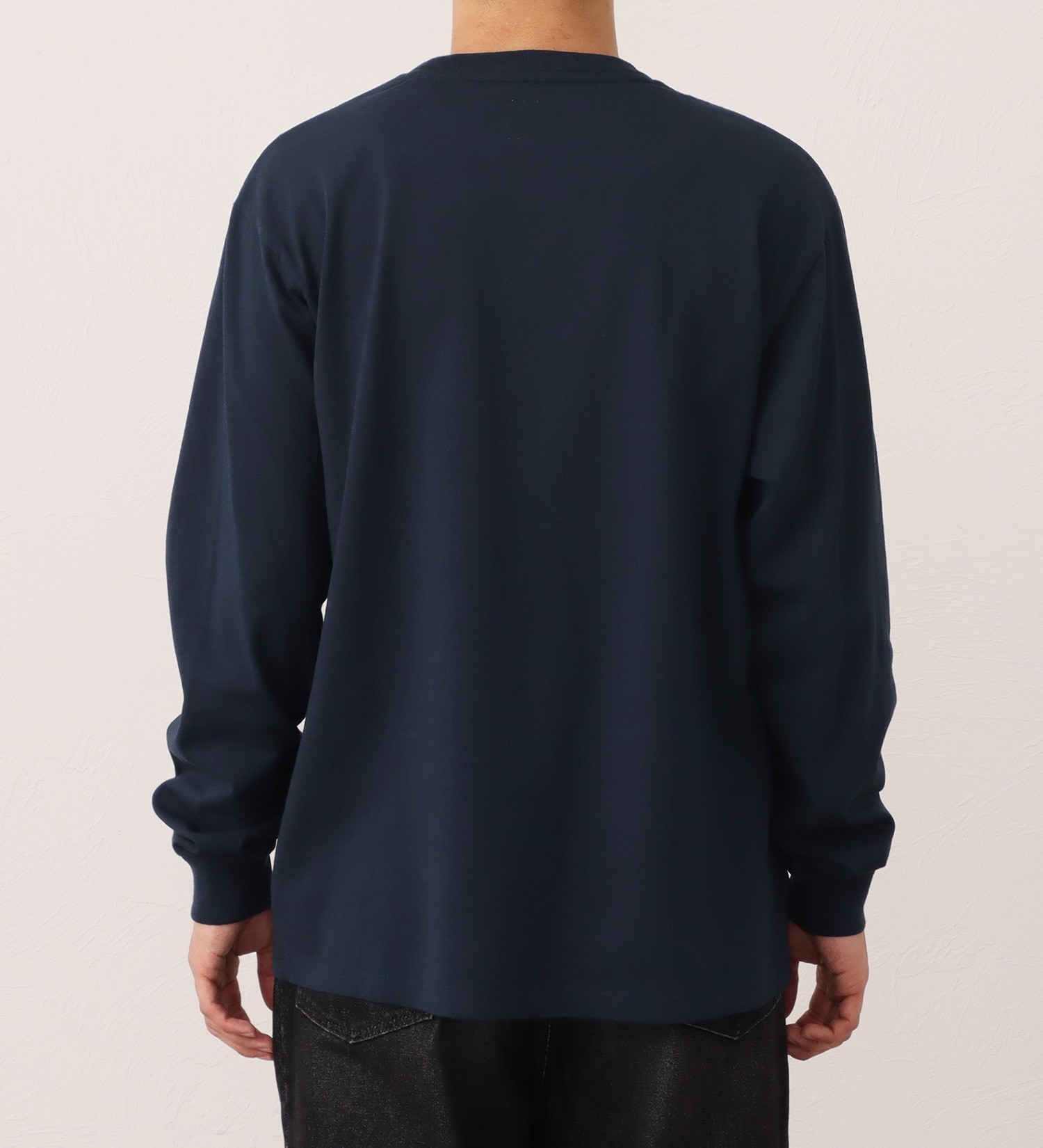 EDWIN(エドウイン)の長袖ボックスロゴプリントTシャツ|トップス/Tシャツ/カットソー/メンズ|ネイビー