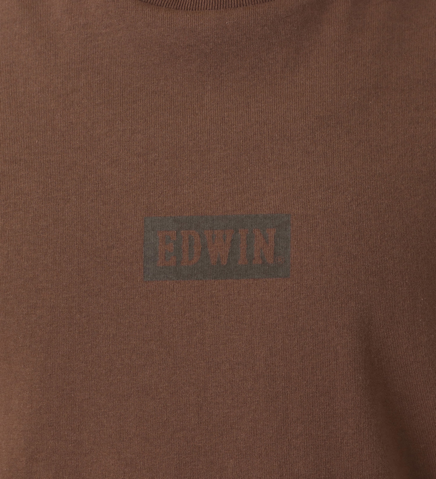 EDWIN(エドウイン)の長袖ボックスロゴプリントTシャツ|トップス/Tシャツ/カットソー/メンズ|ブラウン