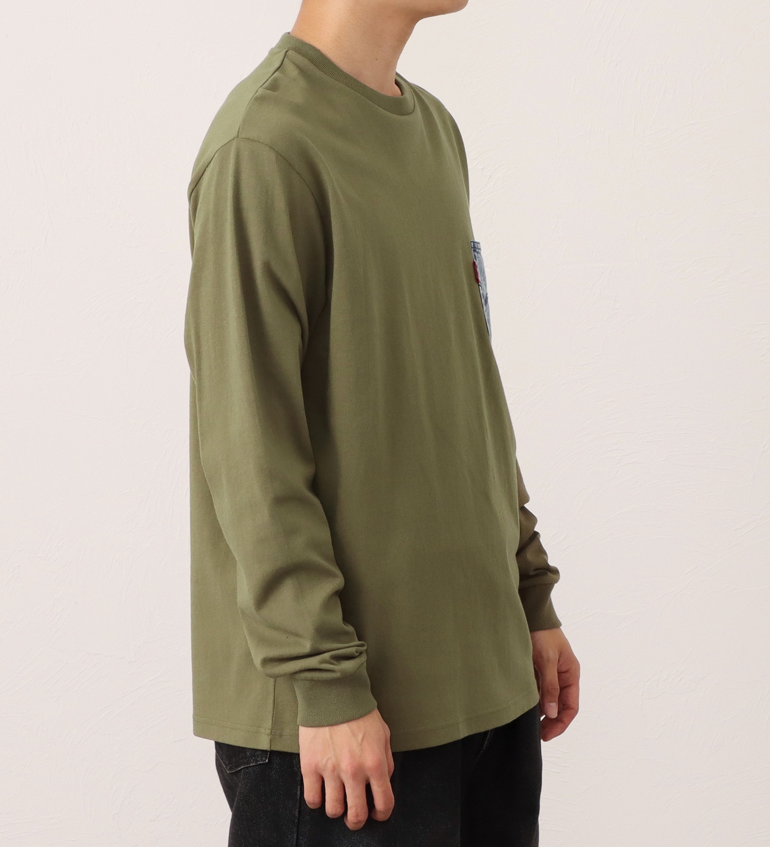 EDWIN(エドウイン)の長袖デニムポケットTシャツ|トップス/Tシャツ/カットソー/メンズ|オリーブ