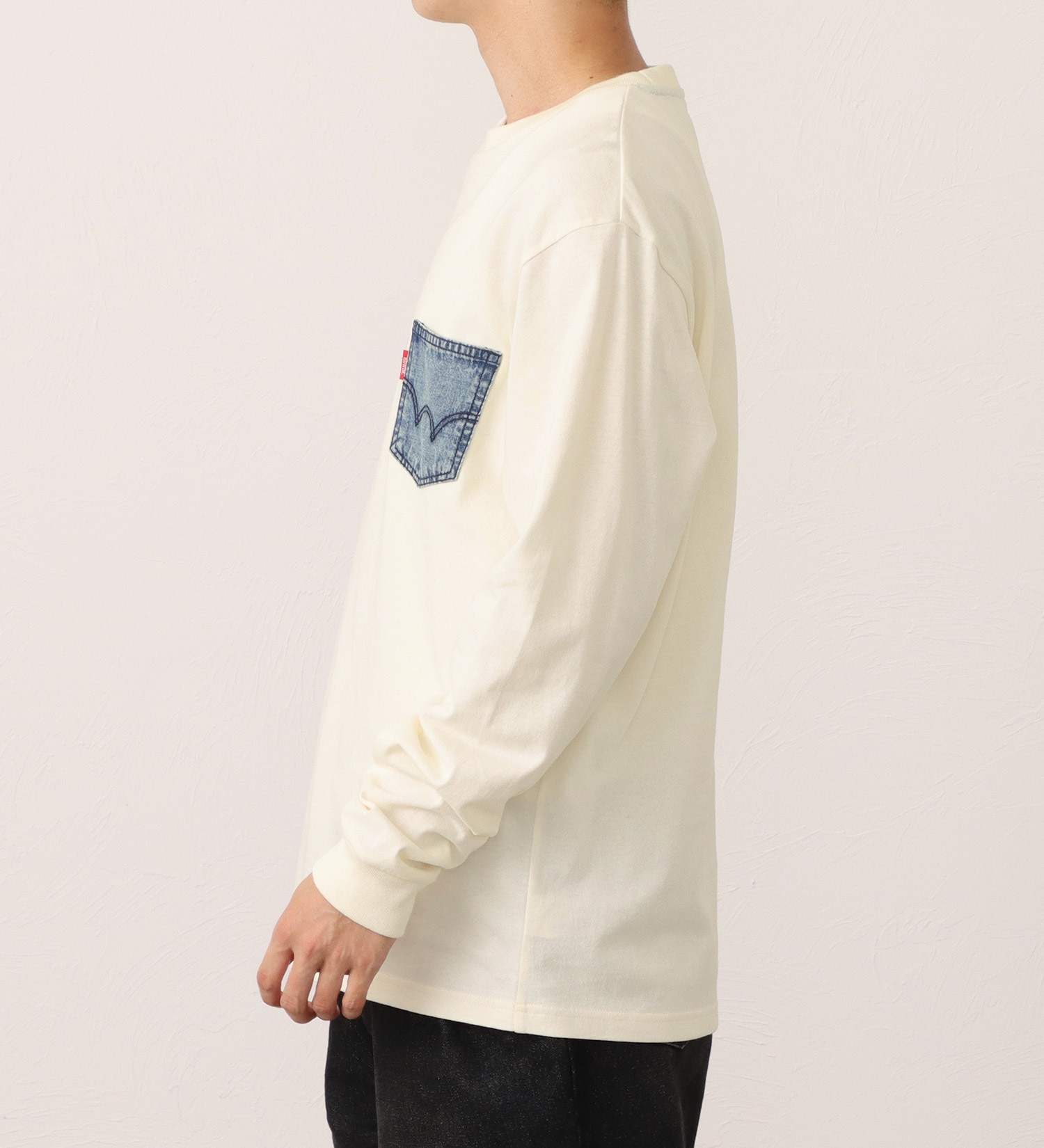EDWIN(エドウイン)の長袖デニムポケットTシャツ|トップス/Tシャツ/カットソー/メンズ|アイボリー