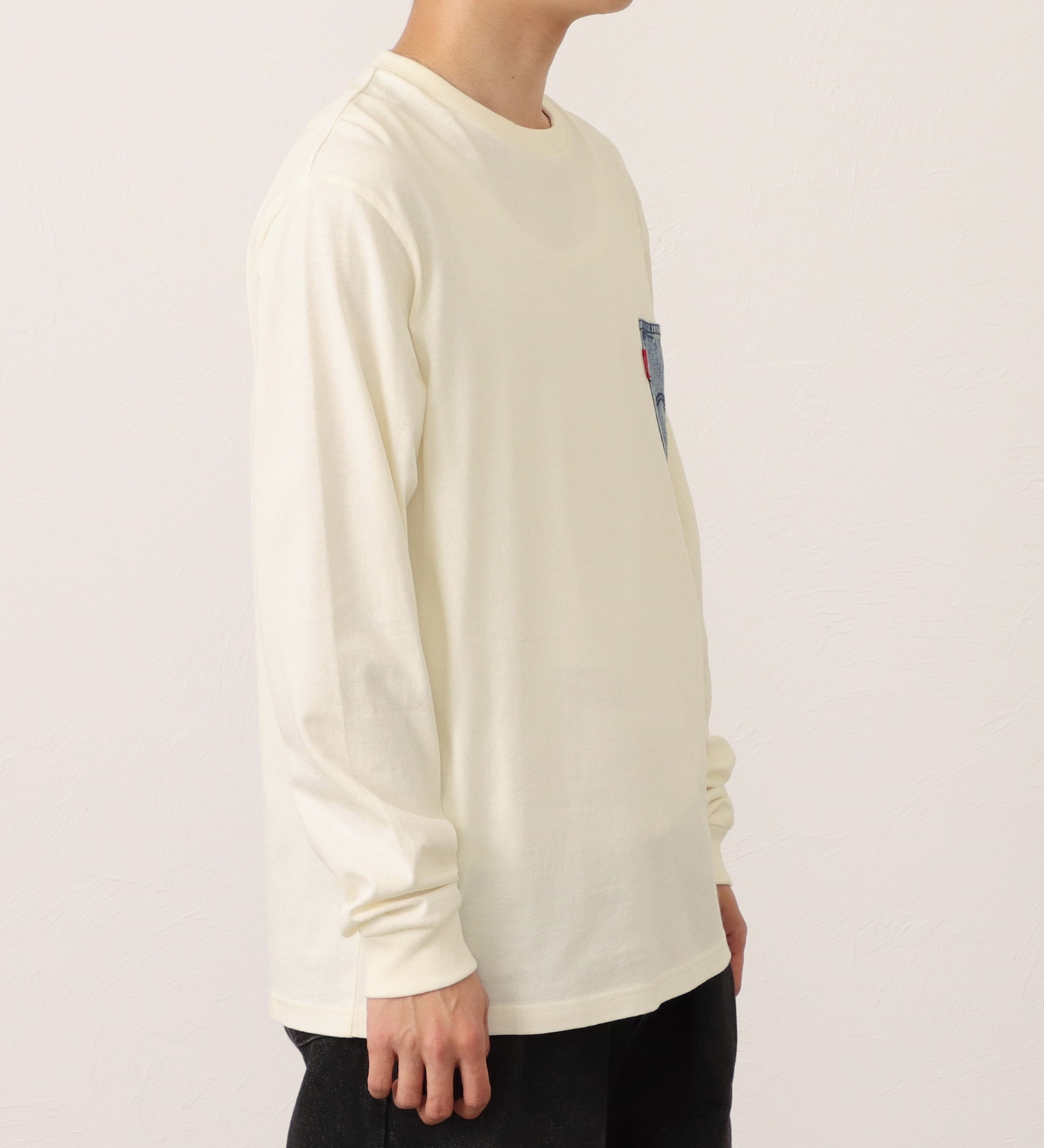 EDWIN(エドウイン)の長袖デニムポケットTシャツ|トップス/Tシャツ/カットソー/メンズ|アイボリー