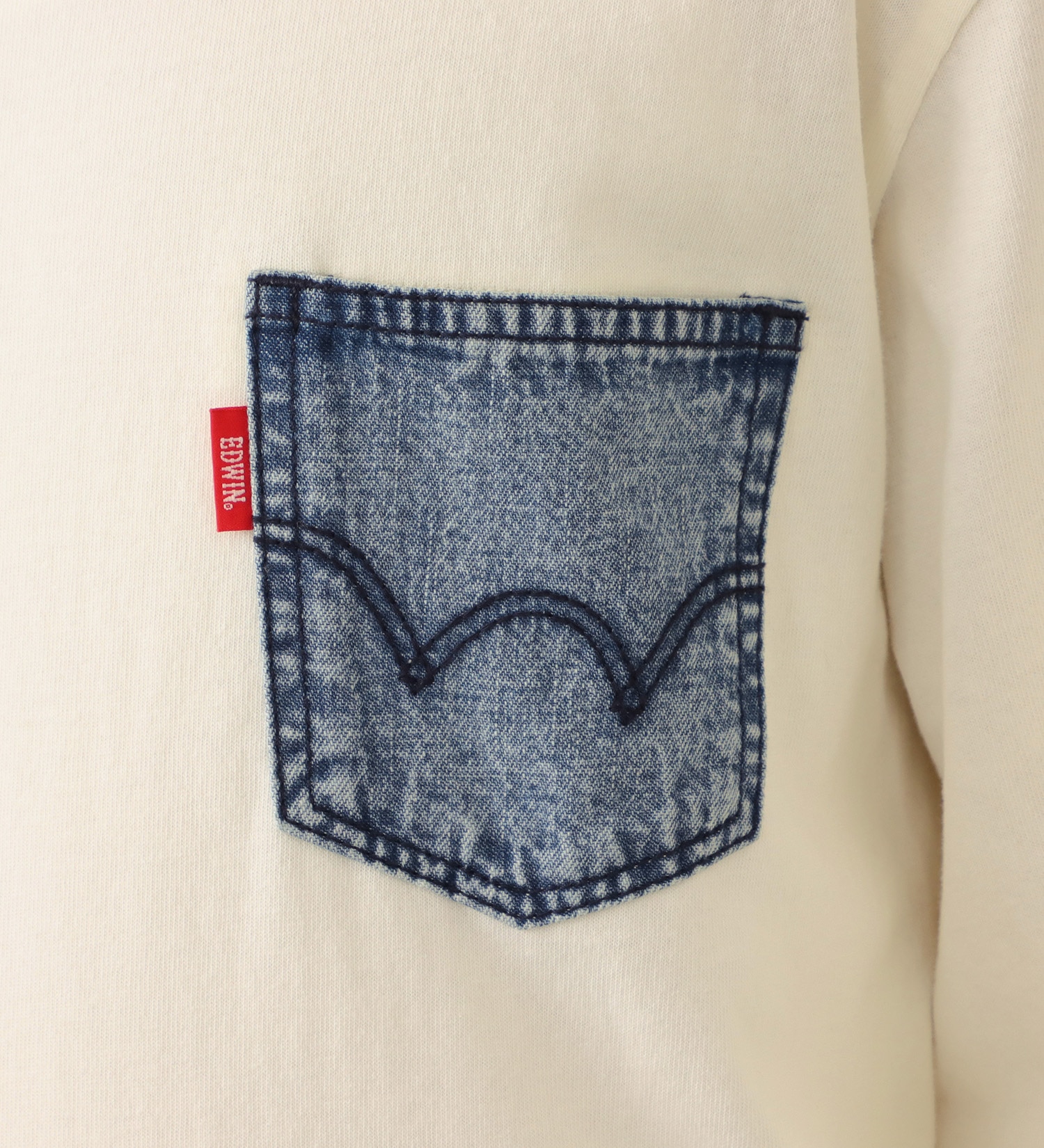 EDWIN(エドウイン)の長袖デニムポケットTシャツ|トップス/Tシャツ/カットソー/メンズ|アイボリー