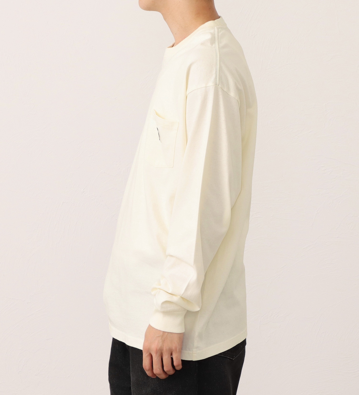 EDWIN(エドウイン)のワッペン付きポケット 長袖Tシャツ|トップス/Tシャツ/カットソー/メンズ|オフホワイト