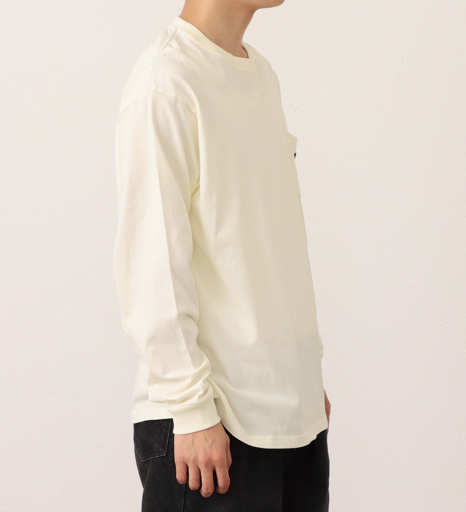 EDWIN(エドウイン)のワッペン付きポケット 長袖Tシャツ|トップス/Tシャツ/カットソー/メンズ|オフホワイト