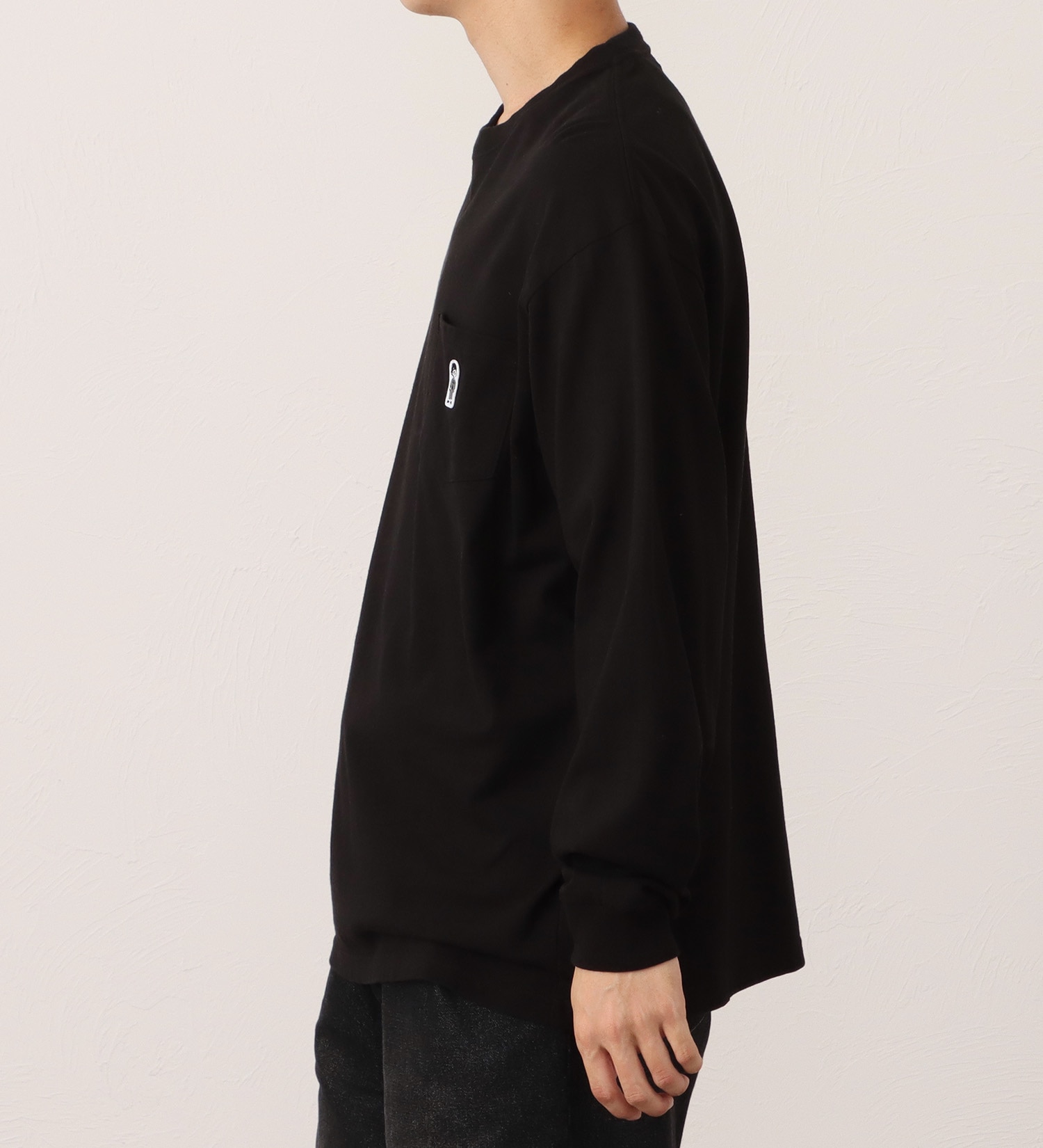 EDWIN(エドウイン)のワッペン付きポケット 長袖Tシャツ|トップス/Tシャツ/カットソー/メンズ|ブラック