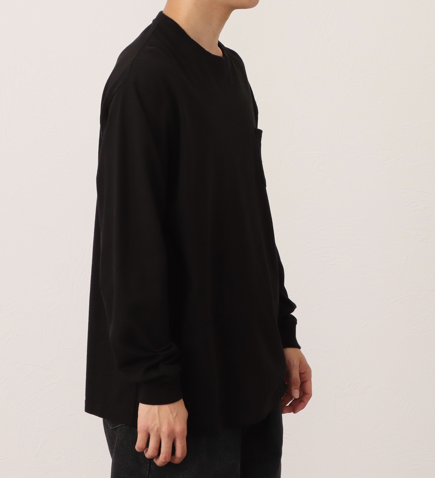 EDWIN(エドウイン)のワッペン付きポケット 長袖Tシャツ|トップス/Tシャツ/カットソー/メンズ|ブラック