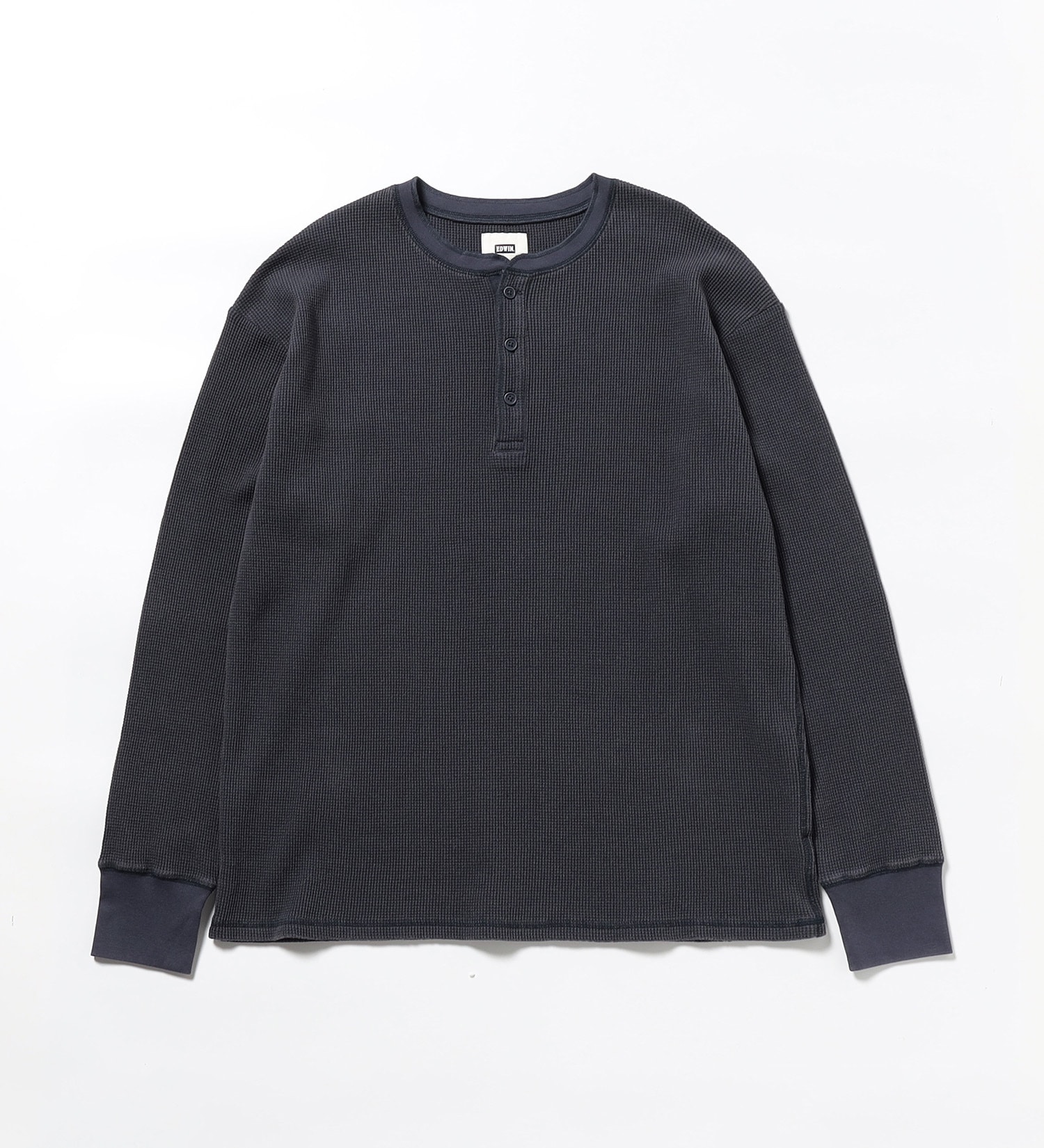 EDWIN(エドウイン)の長袖ワッフル ヘンリーネックTシャツ|トップス/Tシャツ/カットソー/メンズ|インディゴブルー