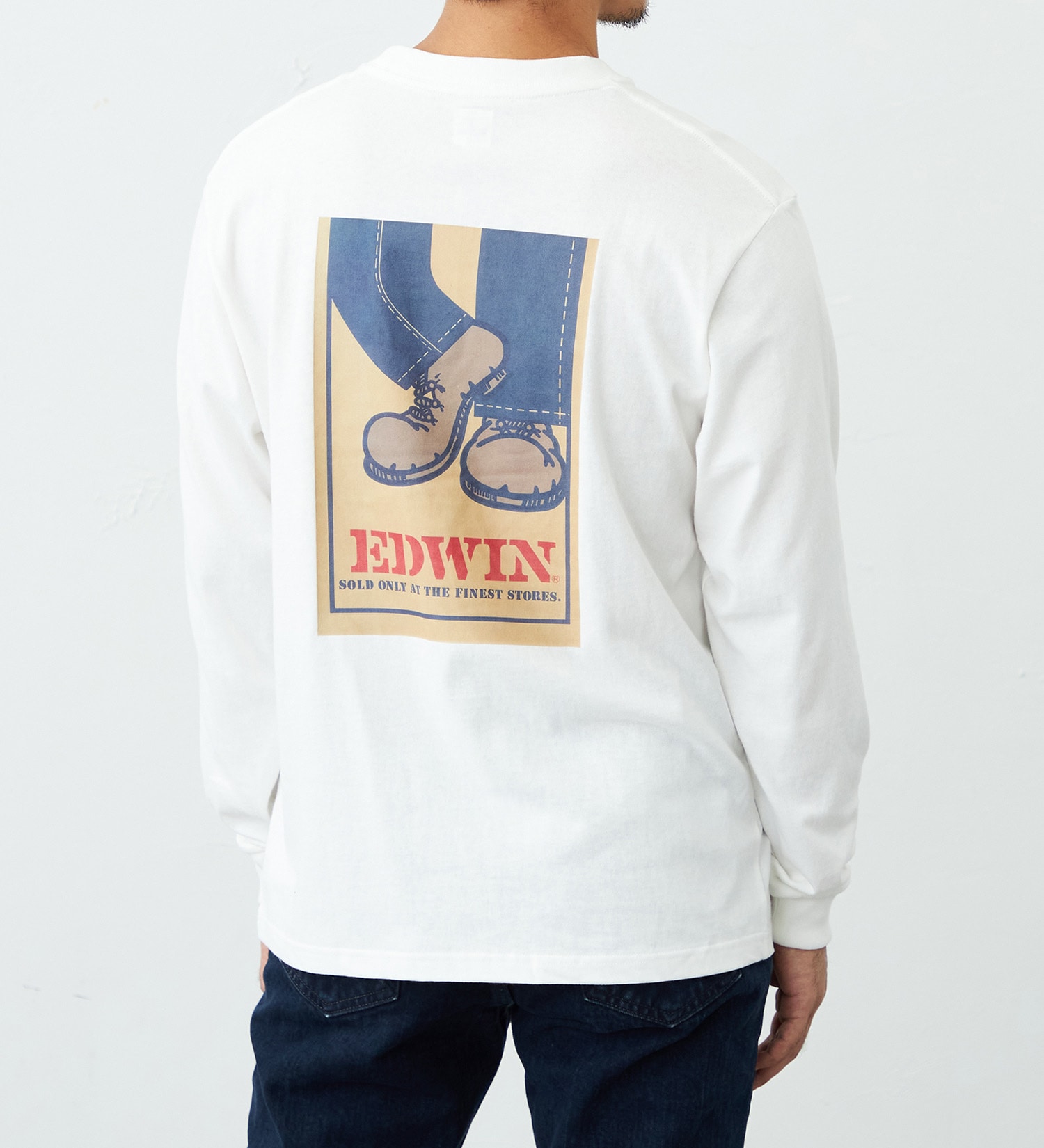 EDWIN(エドウイン)のバックプリント Tシャツ 長袖|トップス/Tシャツ/カットソー/メンズ|ホワイト