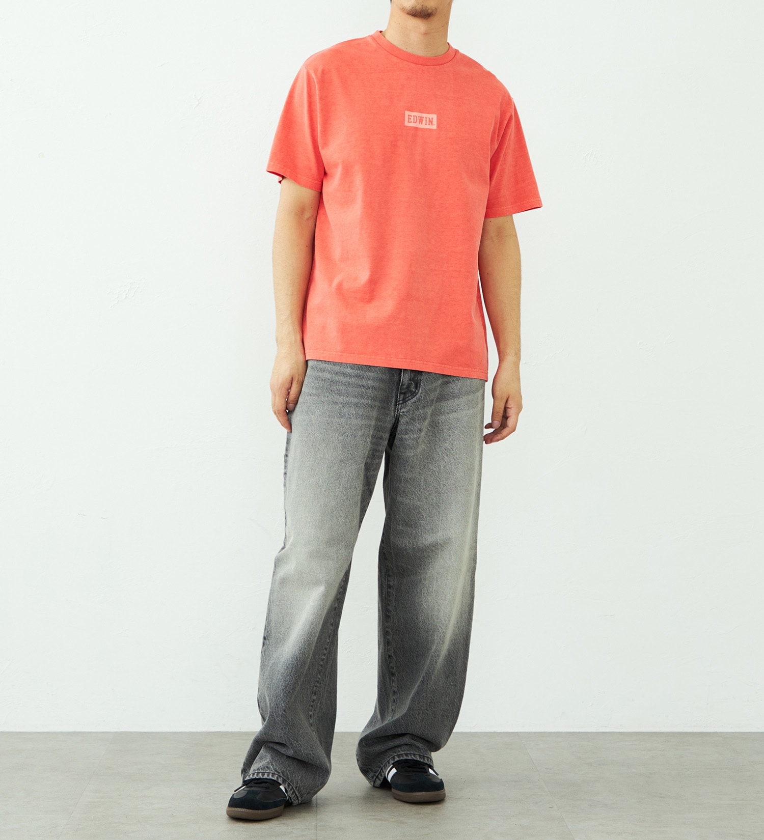 EDWIN(エドウイン)のボックスロゴ Tシャツ 半袖|トップス/Tシャツ/カットソー/メンズ|オレンジ