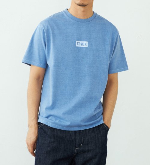 EDWIN(エドウイン)のボックスロゴ Tシャツ 半袖|トップス/Tシャツ/カットソー/メンズ|ブルー