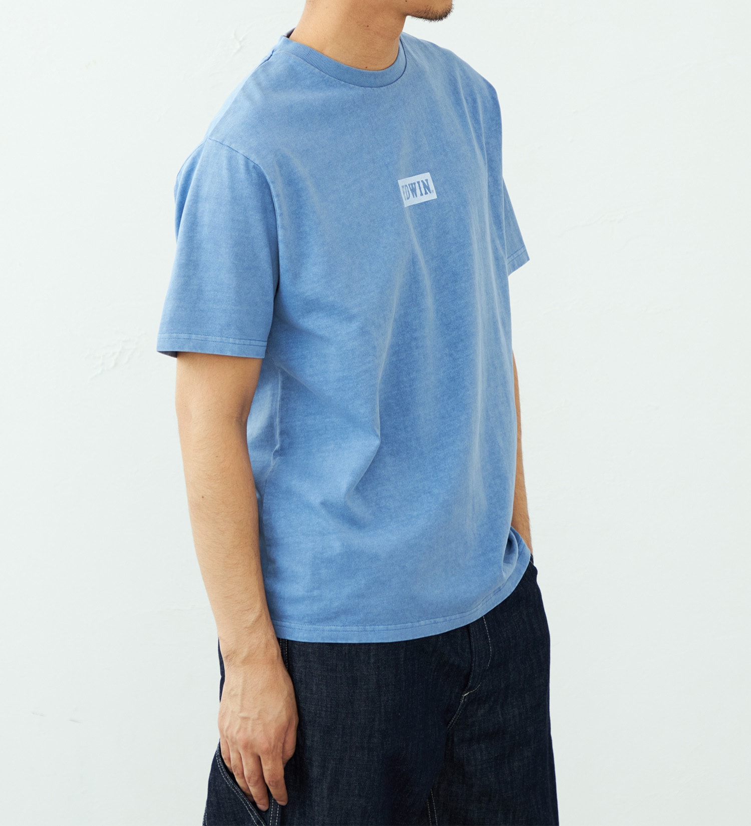 EDWIN(エドウイン)のボックスロゴ Tシャツ 半袖|トップス/Tシャツ/カットソー/メンズ|ブルー