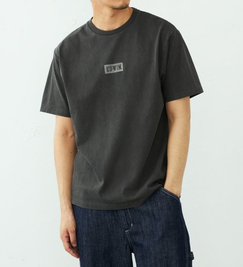 EDWIN(エドウイン)のボックスロゴ Tシャツ 半袖|トップス/Tシャツ/カットソー/メンズ|ダークグレー