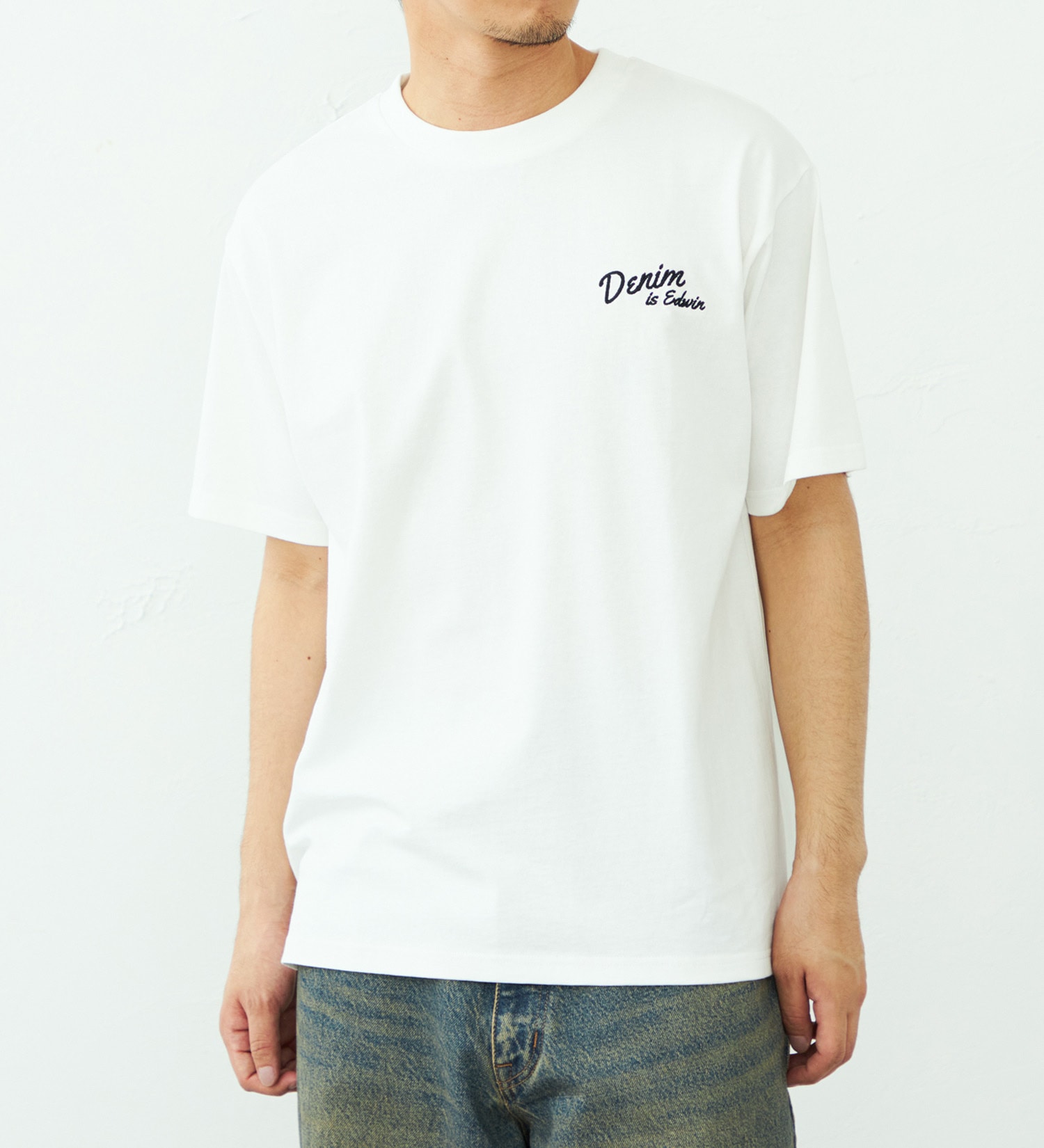 EDWIN(エドウイン)のバックプリント Tシャツ 半袖 刺繍|トップス/Tシャツ/カットソー/メンズ|ホワイト