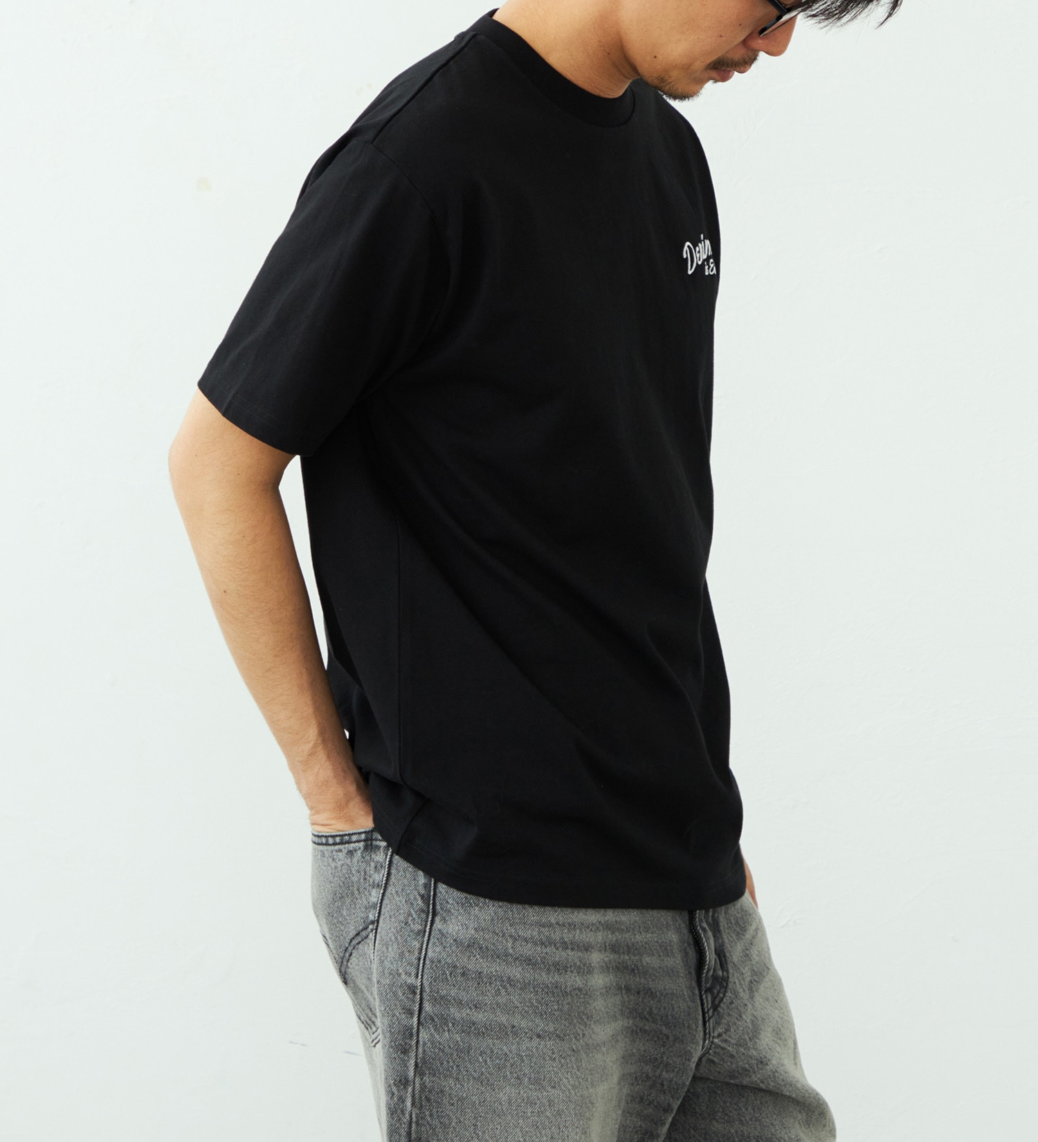 EDWIN(エドウイン)のバックプリント Tシャツ 半袖 刺繍|トップス/Tシャツ/カットソー/メンズ|ブラック