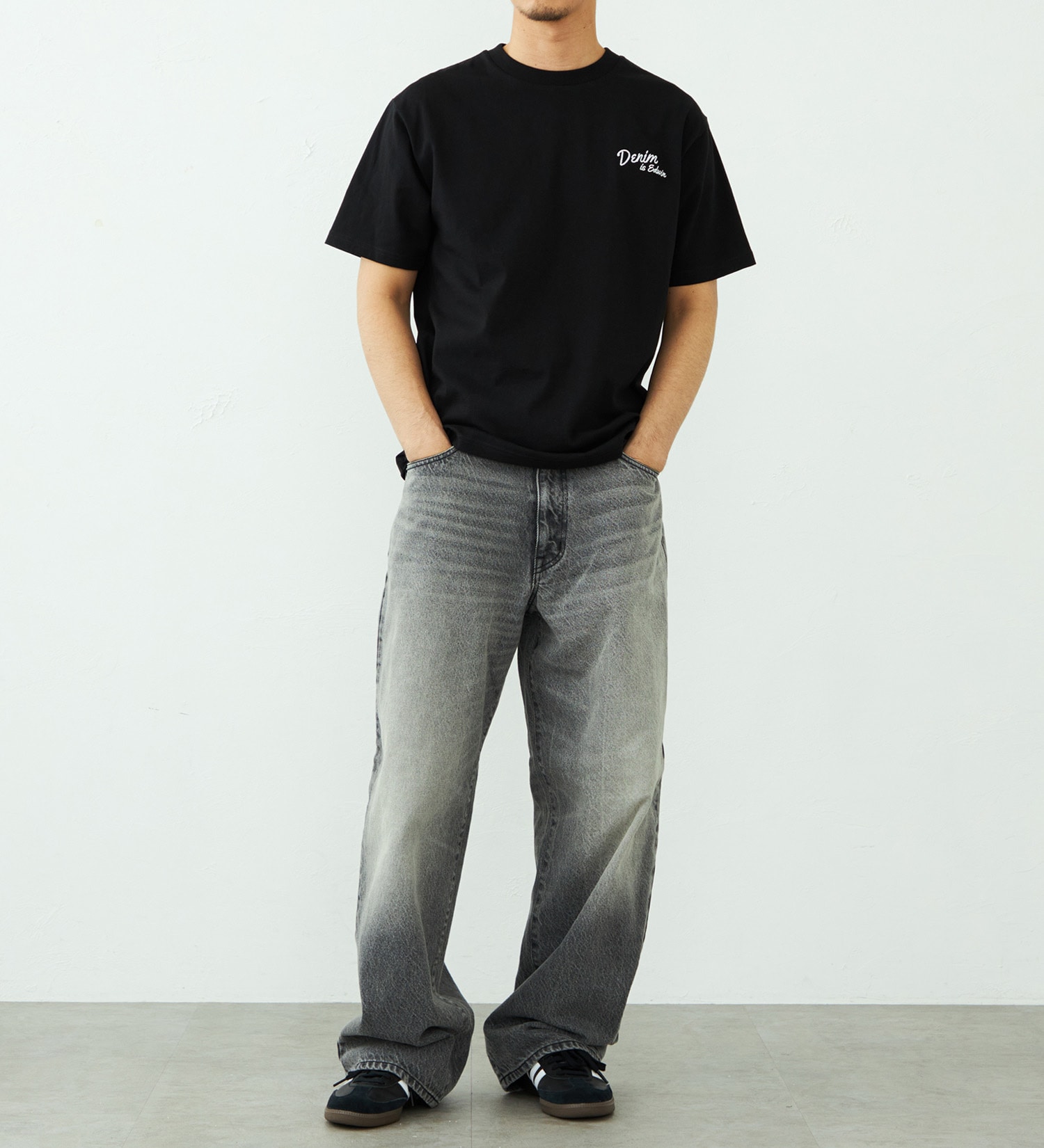 EDWIN(エドウイン)のバックプリント Tシャツ 半袖 刺繍|トップス/Tシャツ/カットソー/メンズ|ブラック