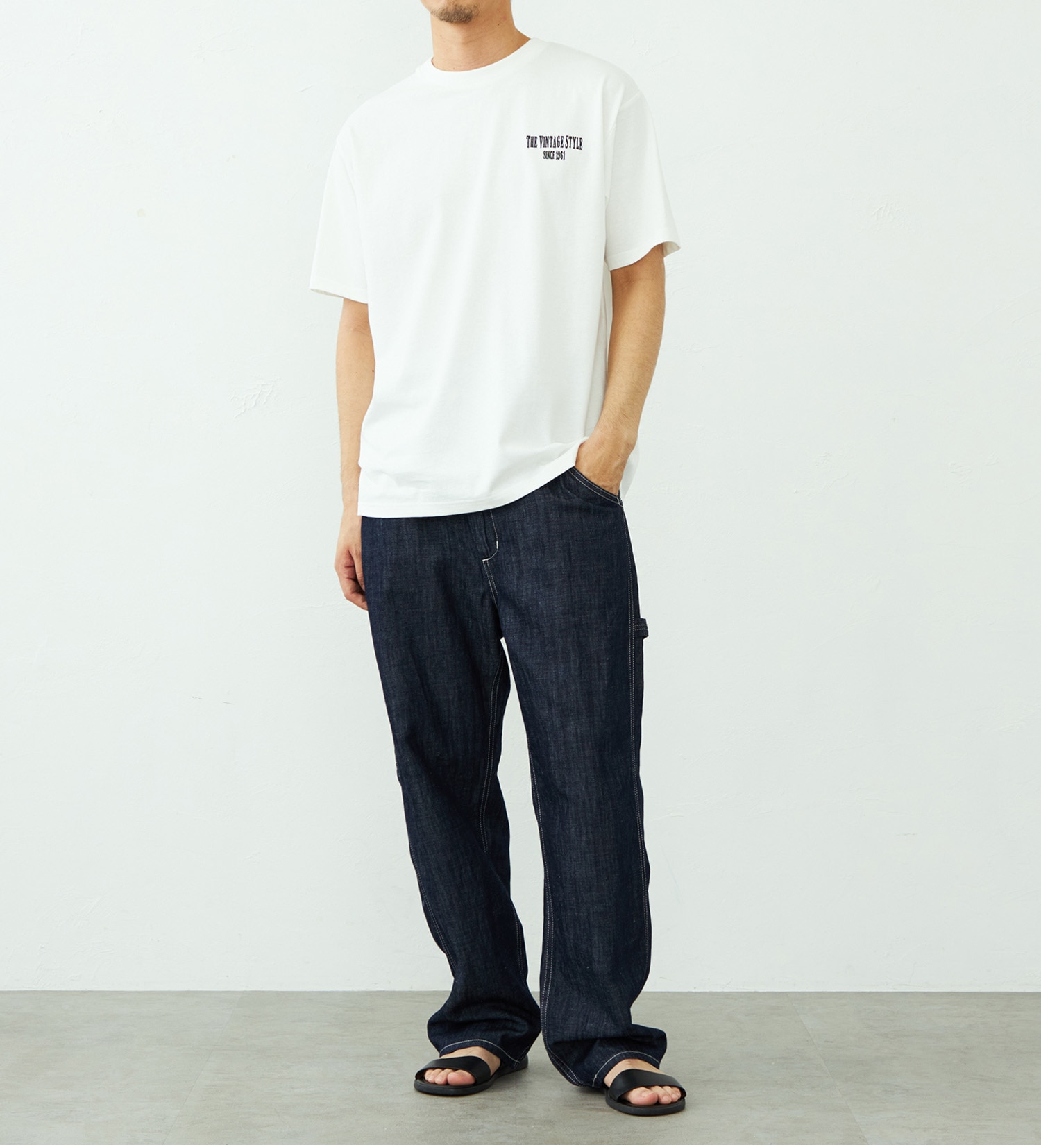 EDWIN(エドウイン)のバックプリント Tシャツ 半袖 刺繍|トップス/Tシャツ/カットソー/メンズ|ホワイト