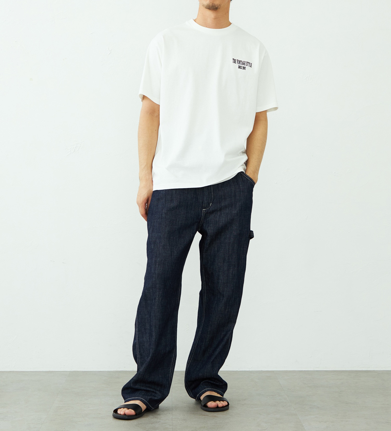 EDWIN(エドウイン)のバックプリント Tシャツ 半袖 刺繍|トップス/Tシャツ/カットソー/メンズ|ホワイト