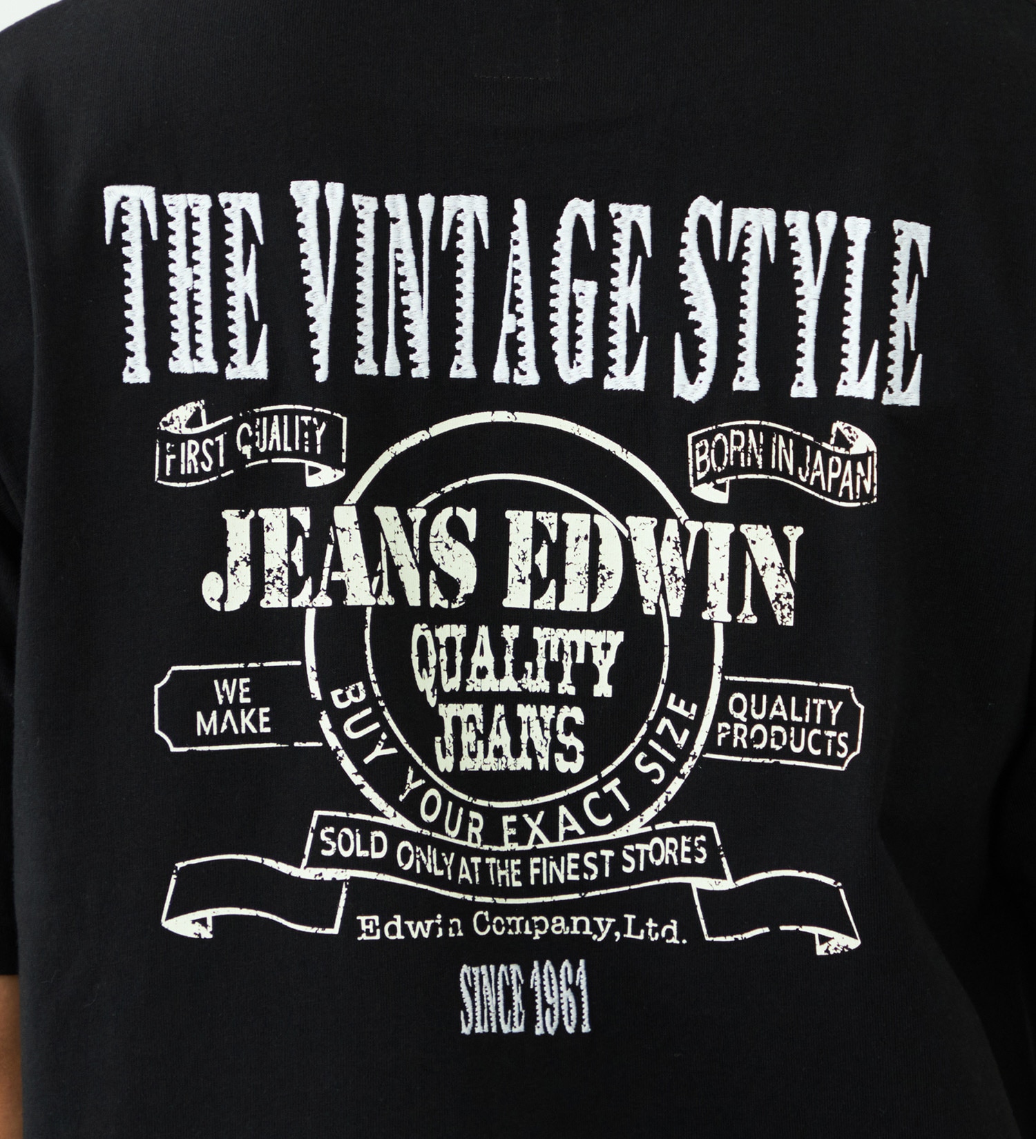 EDWIN(エドウイン)のバックプリント Tシャツ 半袖 刺繍|トップス/Tシャツ/カットソー/メンズ|ブラック