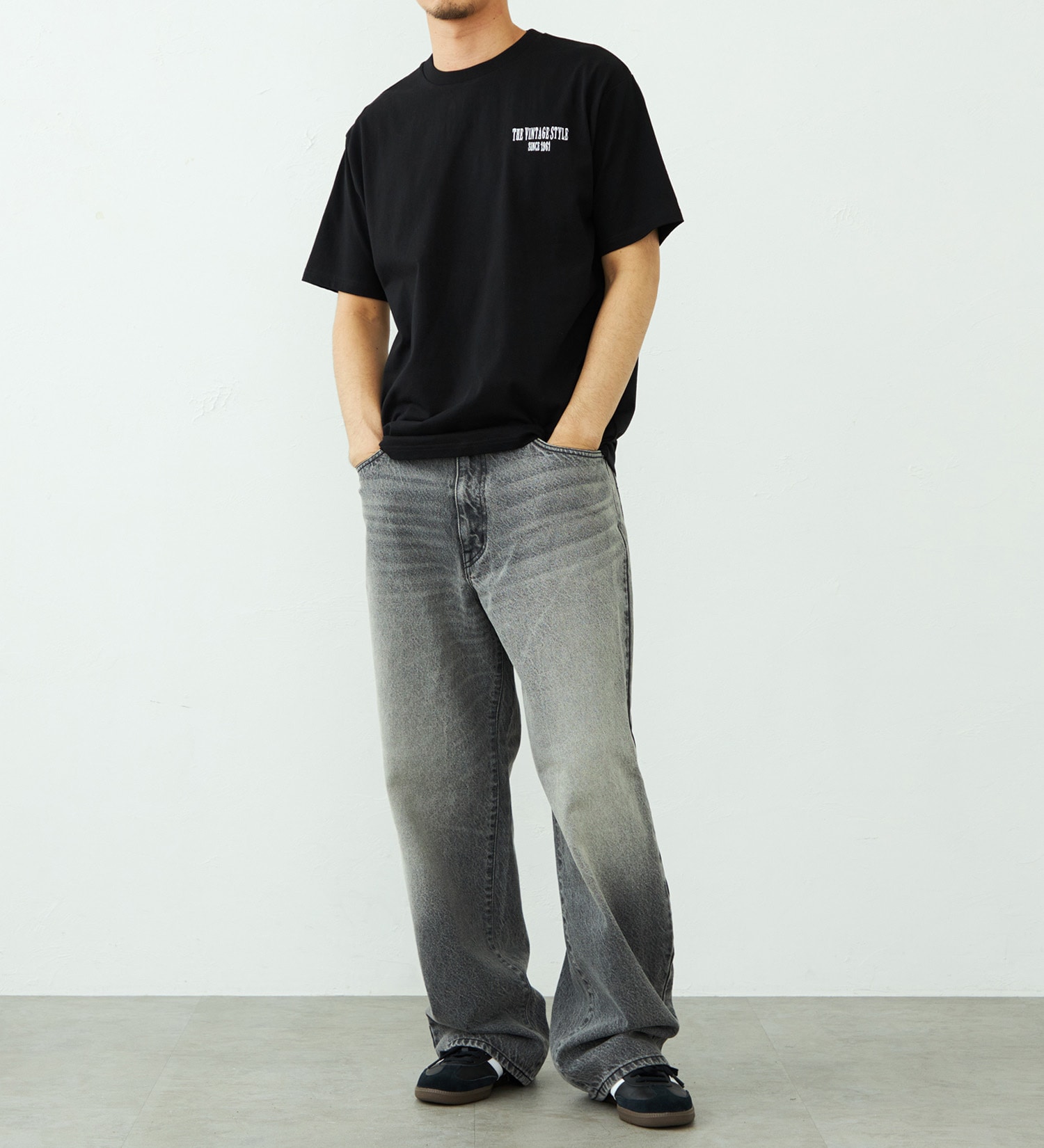 EDWIN(エドウイン)のバックプリント Tシャツ 半袖 刺繍|トップス/Tシャツ/カットソー/メンズ|ブラック