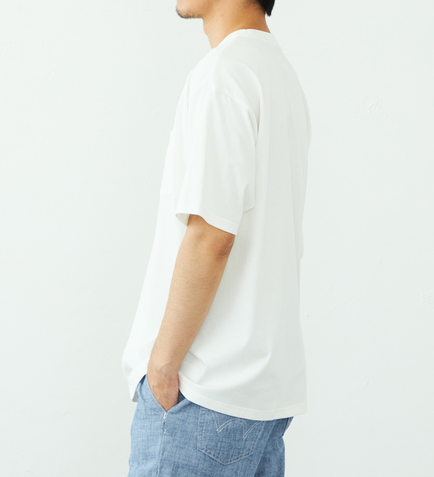 EDWIN(エドウイン)のワンポイント ポケットTシャツ 半袖|トップス/Tシャツ/カットソー/メンズ|ホワイト