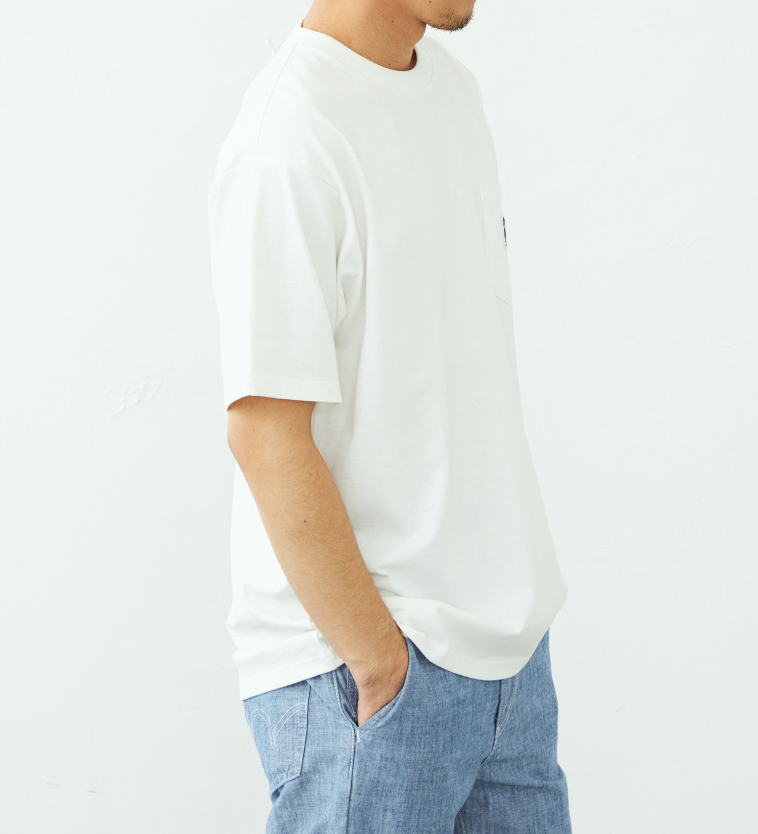 EDWIN(エドウイン)のワンポイント ポケットTシャツ 半袖|トップス/Tシャツ/カットソー/メンズ|ホワイト