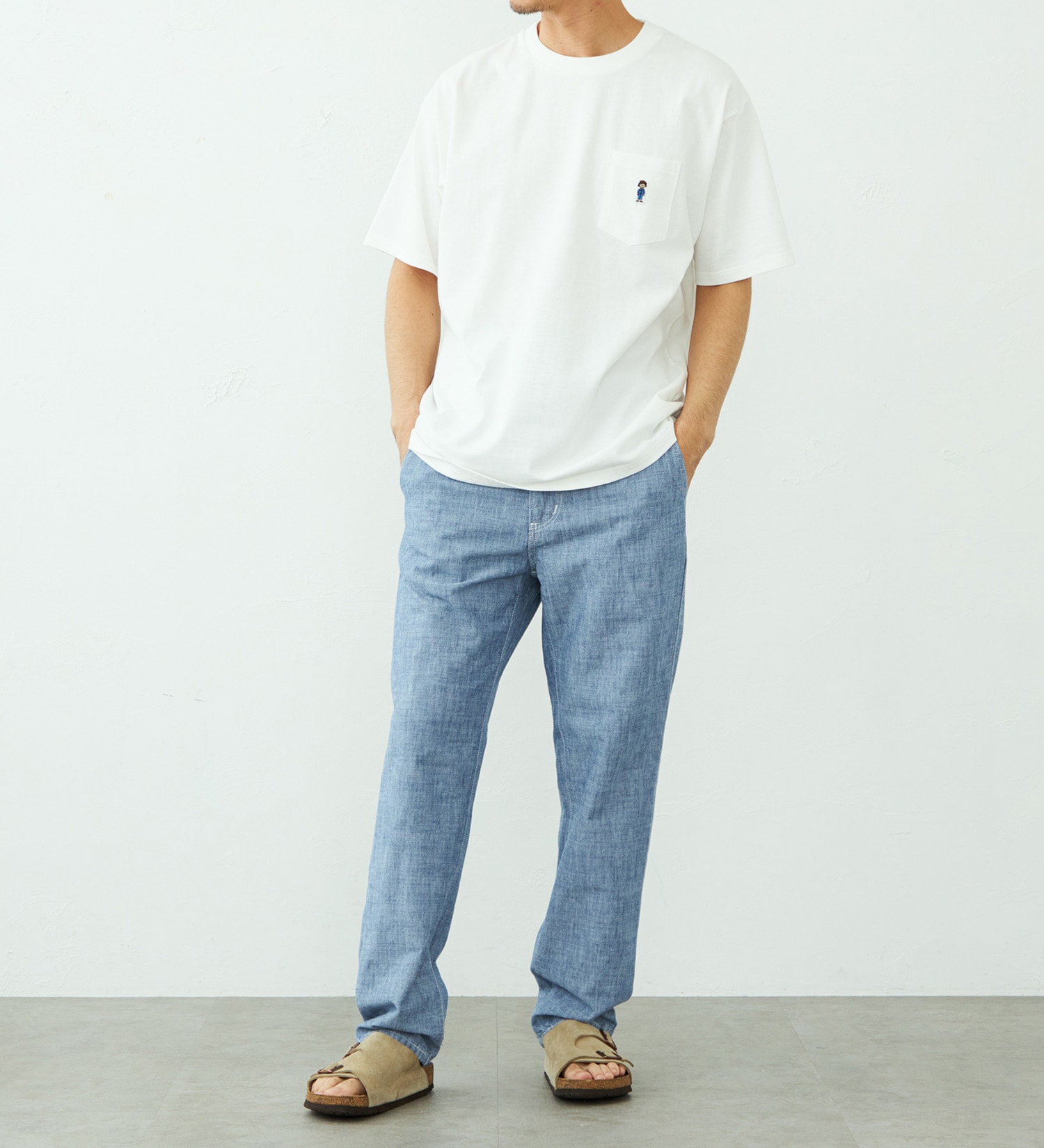 EDWIN(エドウイン)のワンポイント ポケットTシャツ 半袖|トップス/Tシャツ/カットソー/メンズ|ホワイト