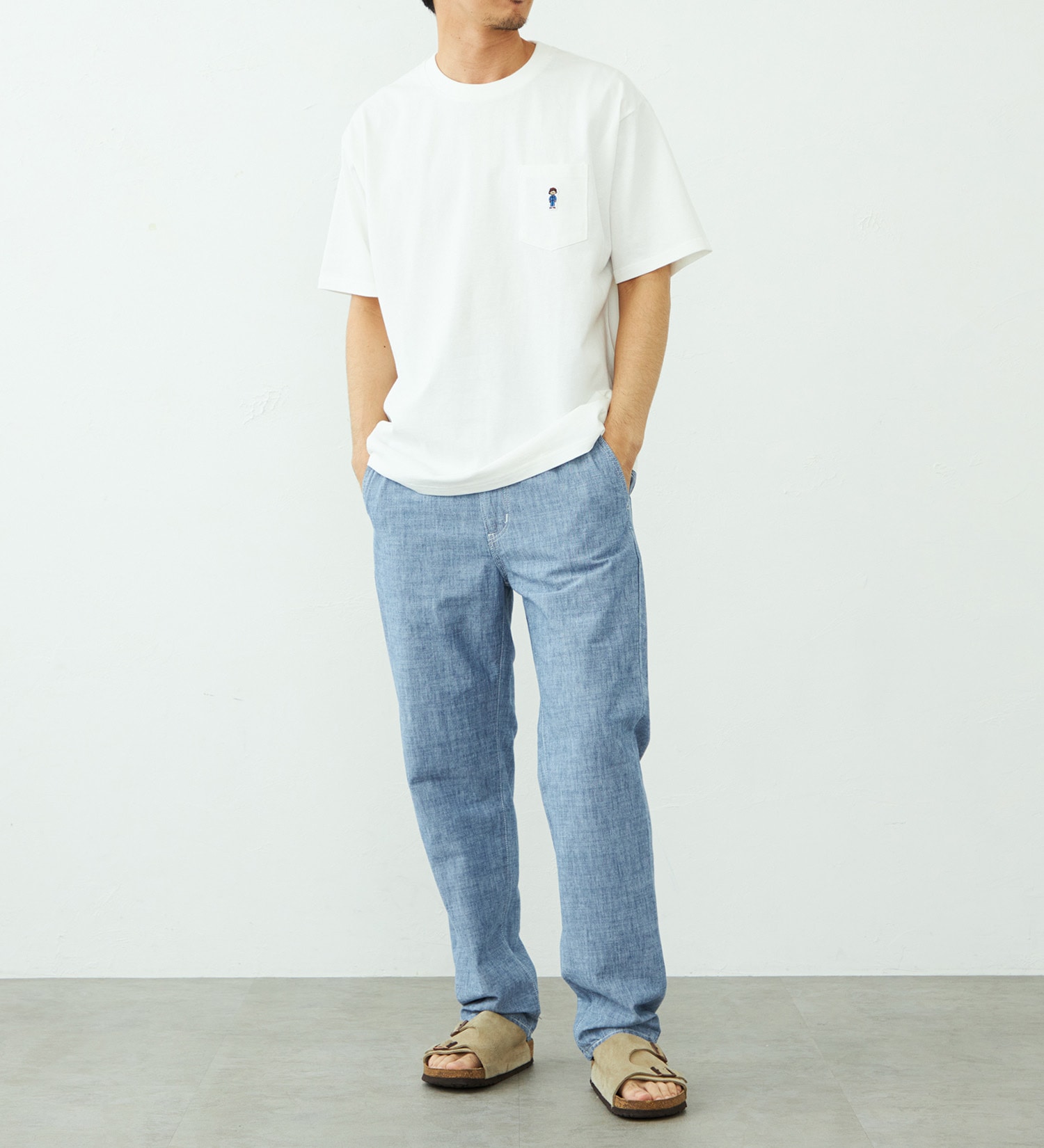 EDWIN(エドウイン)のワンポイント ポケットTシャツ 半袖|トップス/Tシャツ/カットソー/メンズ|ホワイト