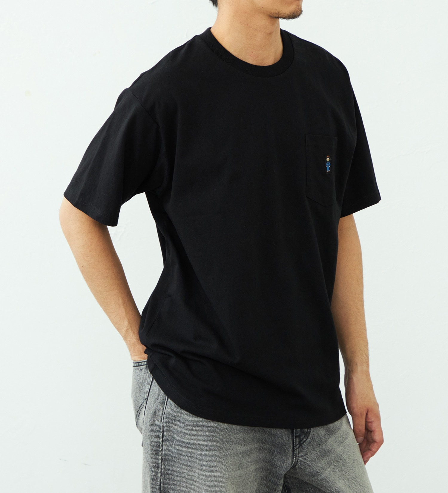 EDWIN(エドウイン)のワンポイント ポケットTシャツ 半袖|トップス/Tシャツ/カットソー/メンズ|ブラック