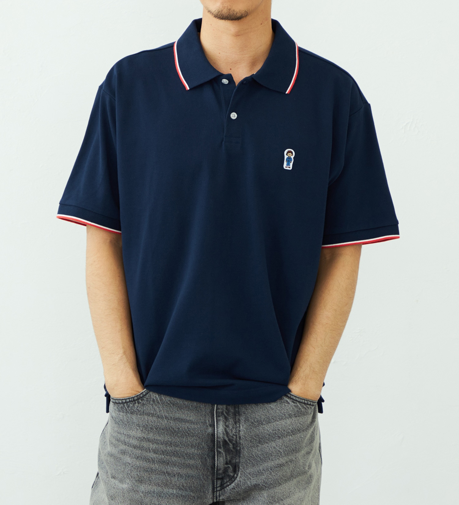 EDWIN(エドウイン)のワンポイント ポロシャツ 半袖|トップス/ポロシャツ/メンズ|ネイビー