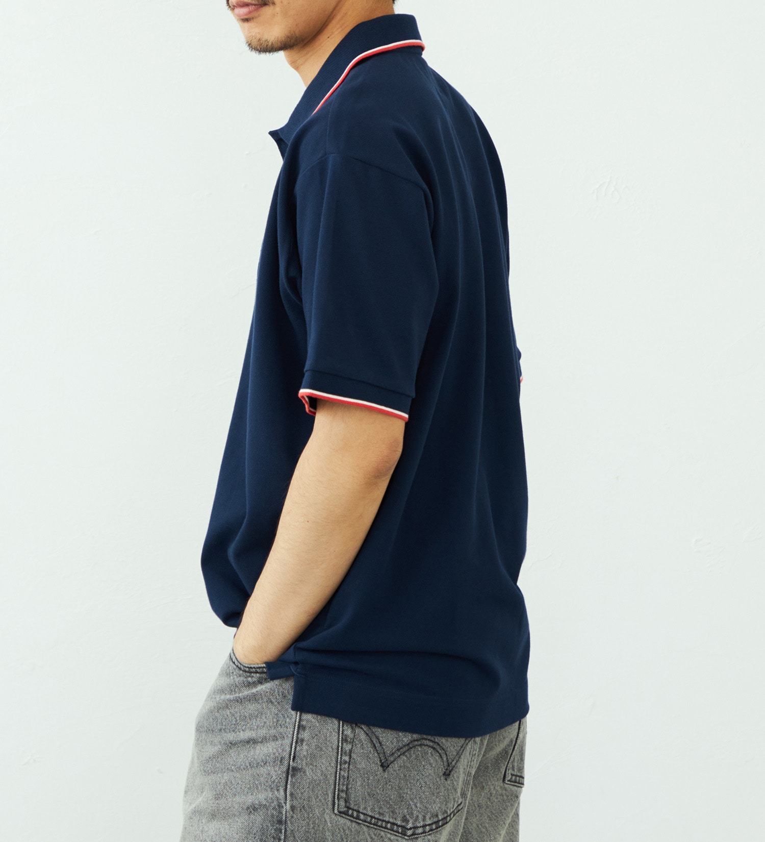 EDWIN(エドウイン)のワンポイント ポロシャツ 半袖|トップス/ポロシャツ/メンズ|ネイビー