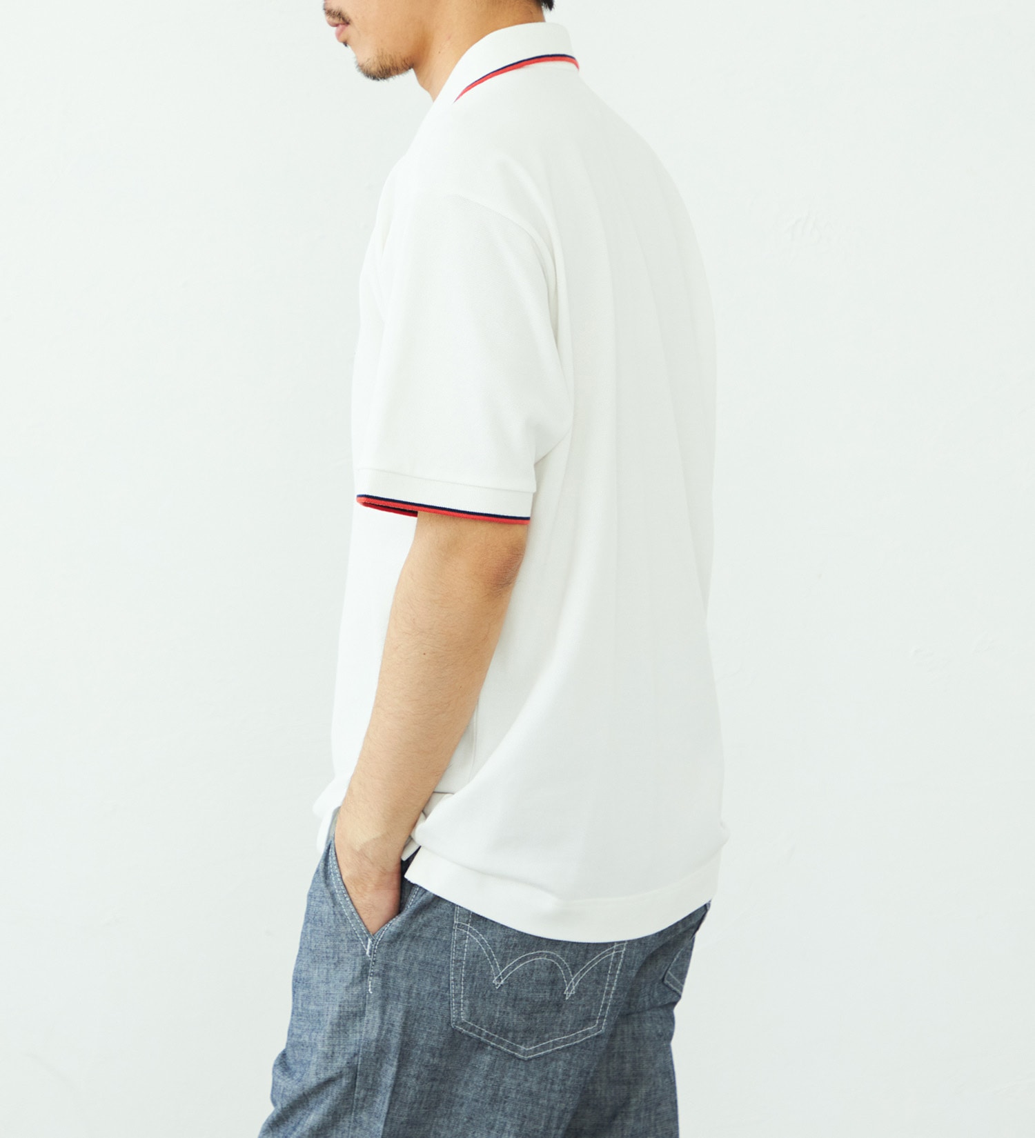 EDWIN(エドウイン)のワンポイント ポロシャツ 半袖|トップス/ポロシャツ/メンズ|ホワイト
