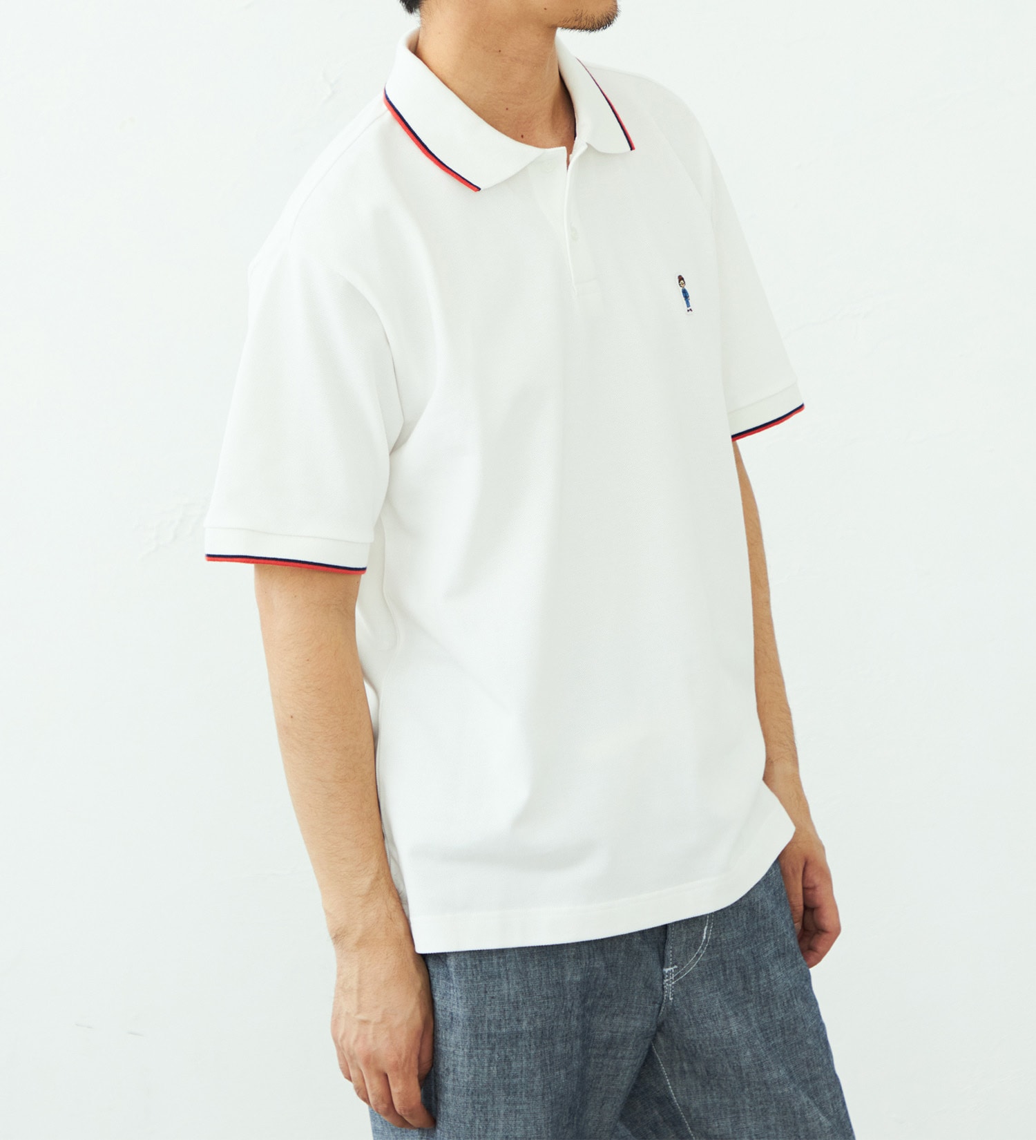 EDWIN(エドウイン)のワンポイント ポロシャツ 半袖|トップス/ポロシャツ/メンズ|ホワイト