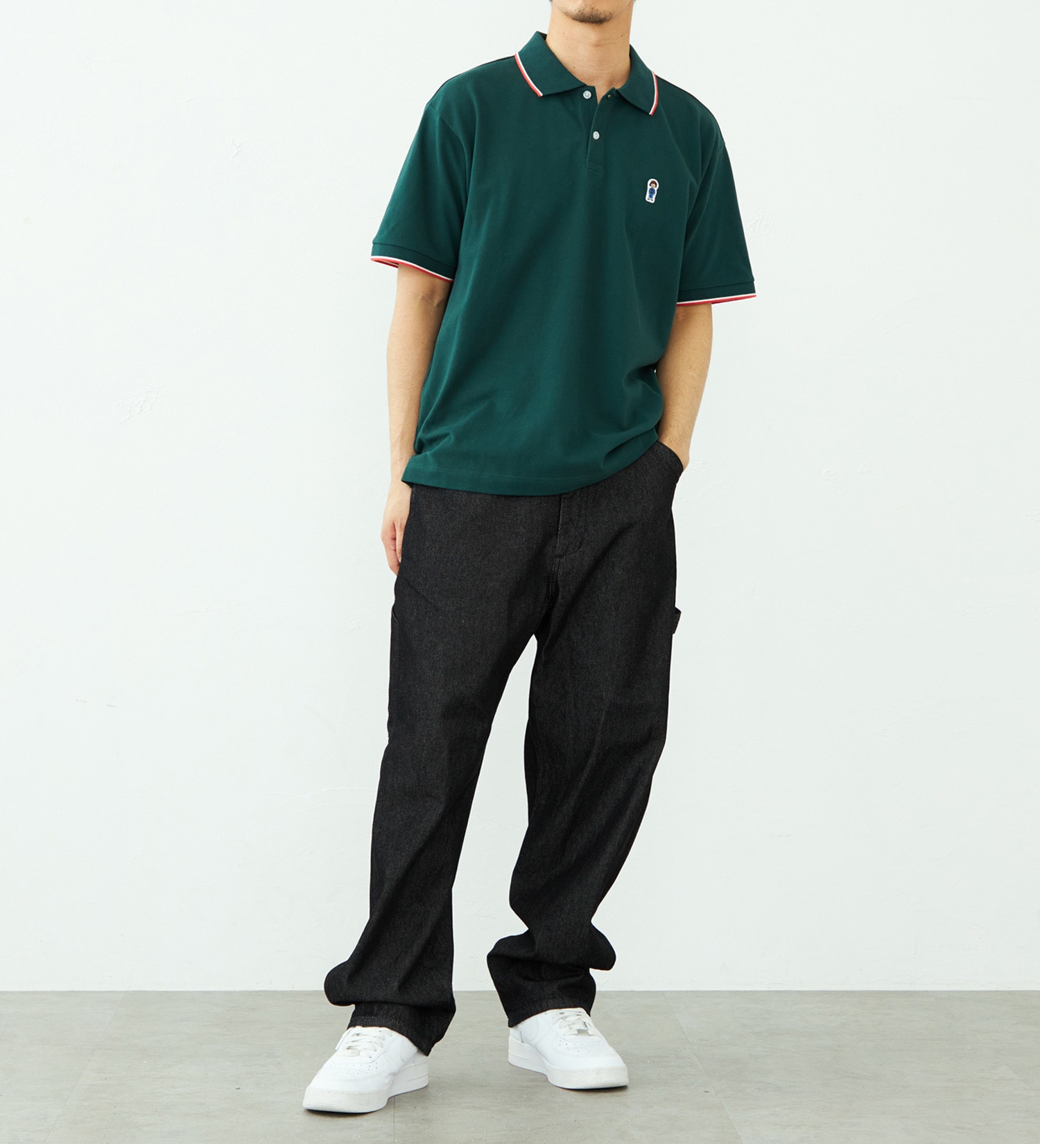 EDWIN(エドウイン)のワンポイント ポロシャツ 半袖|トップス/ポロシャツ/メンズ|グリーン