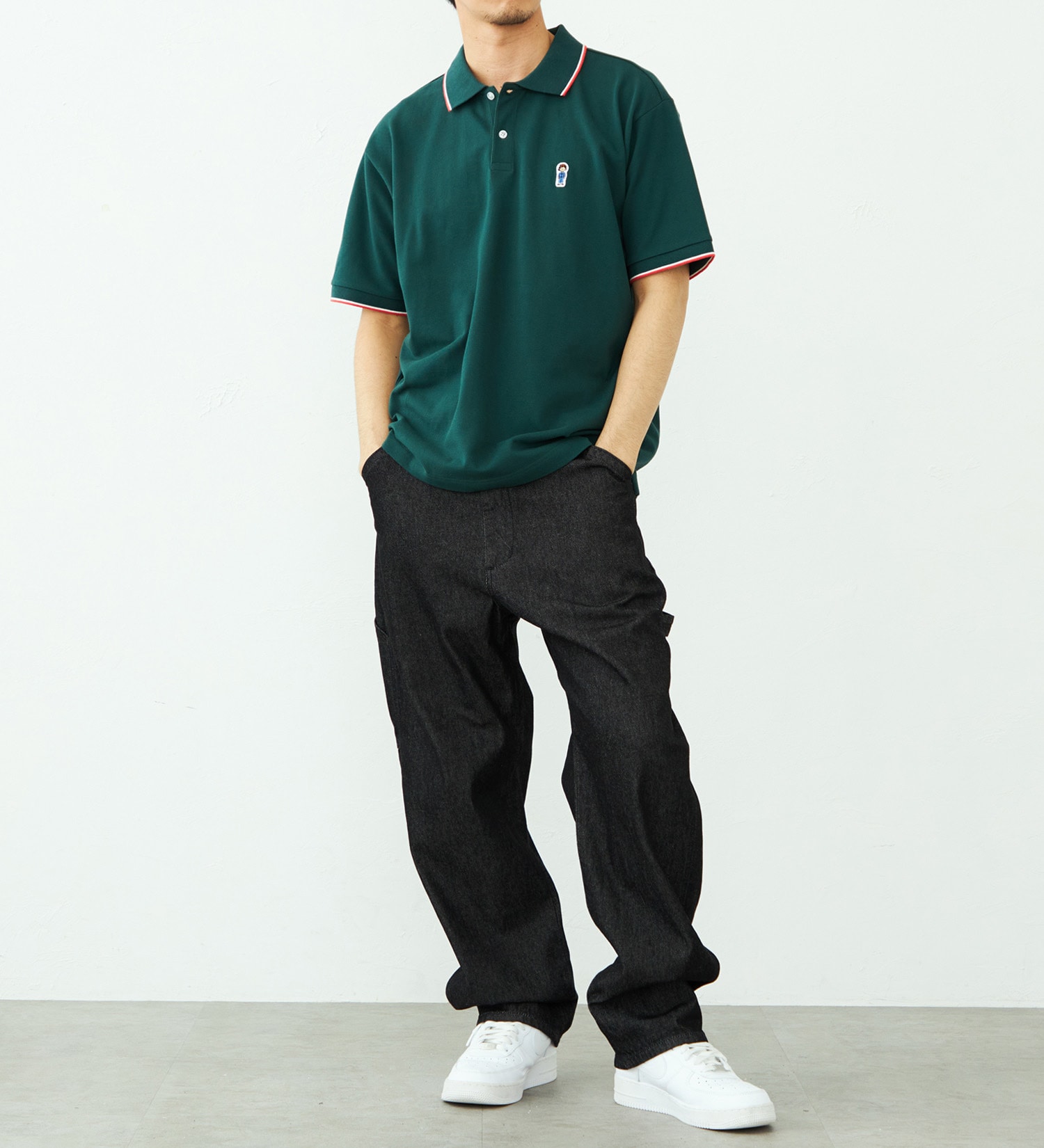 EDWIN(エドウイン)のワンポイント ポロシャツ 半袖|トップス/ポロシャツ/メンズ|グリーン