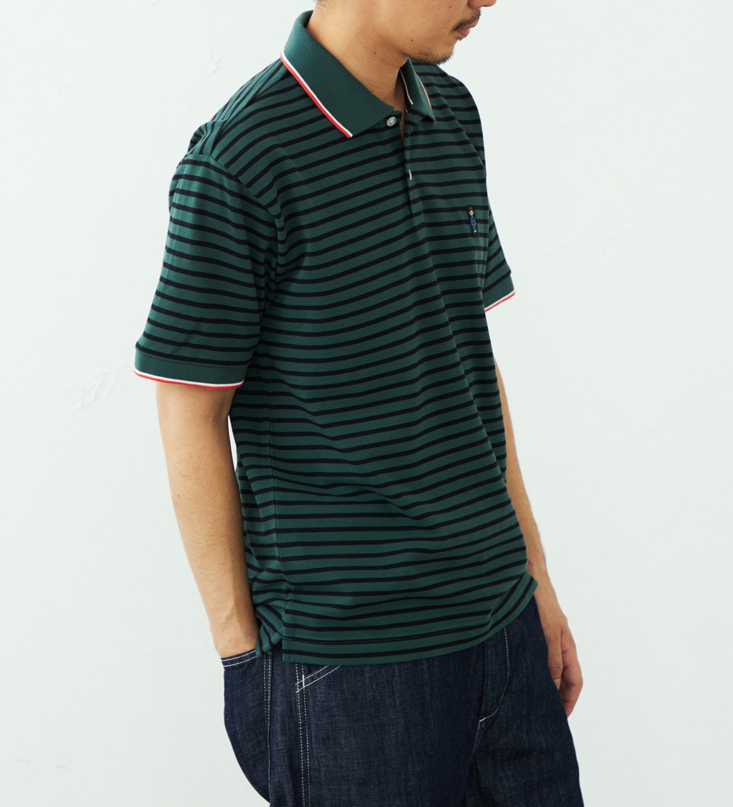EDWIN(エドウイン)のワンポイント ポロシャツ 半袖|トップス/ポロシャツ/メンズ|グリーン系その他