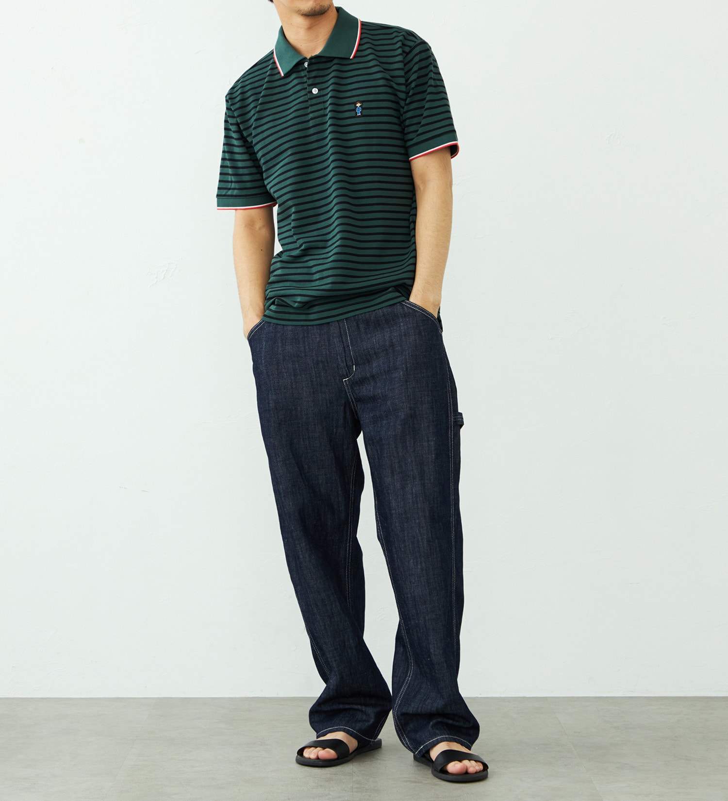 EDWIN(エドウイン)のワンポイント ポロシャツ 半袖|トップス/ポロシャツ/メンズ|グリーン系その他