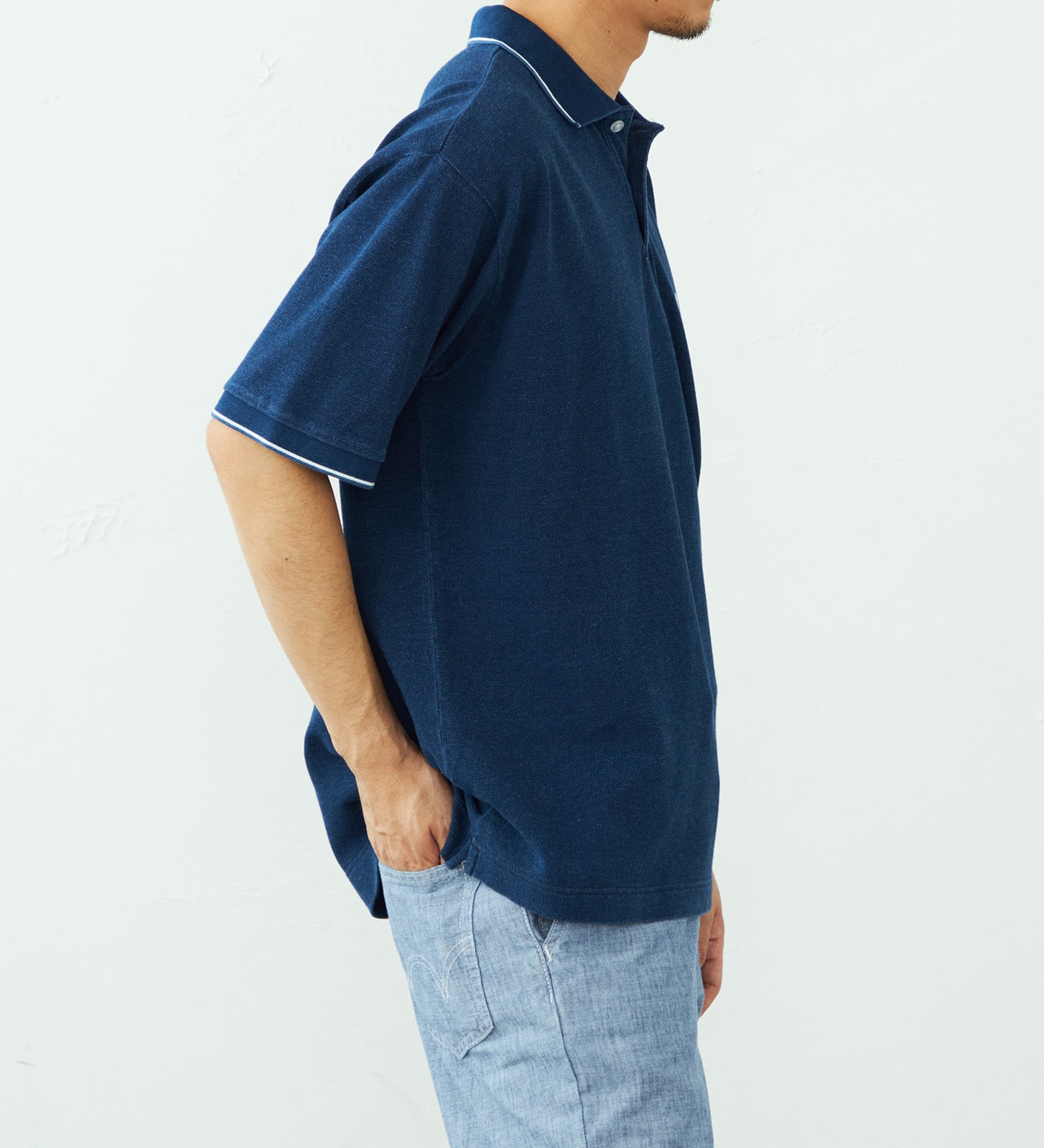 EDWIN(エドウイン)のワンポイント ポロシャツ 半袖|トップス/ポロシャツ/メンズ|ブルー