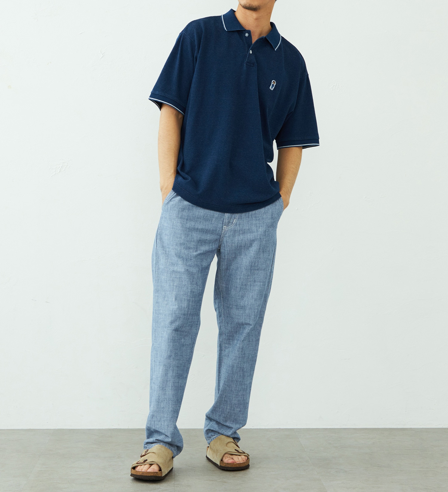 EDWIN(エドウイン)のワンポイント ポロシャツ 半袖|トップス/ポロシャツ/メンズ|ブルー