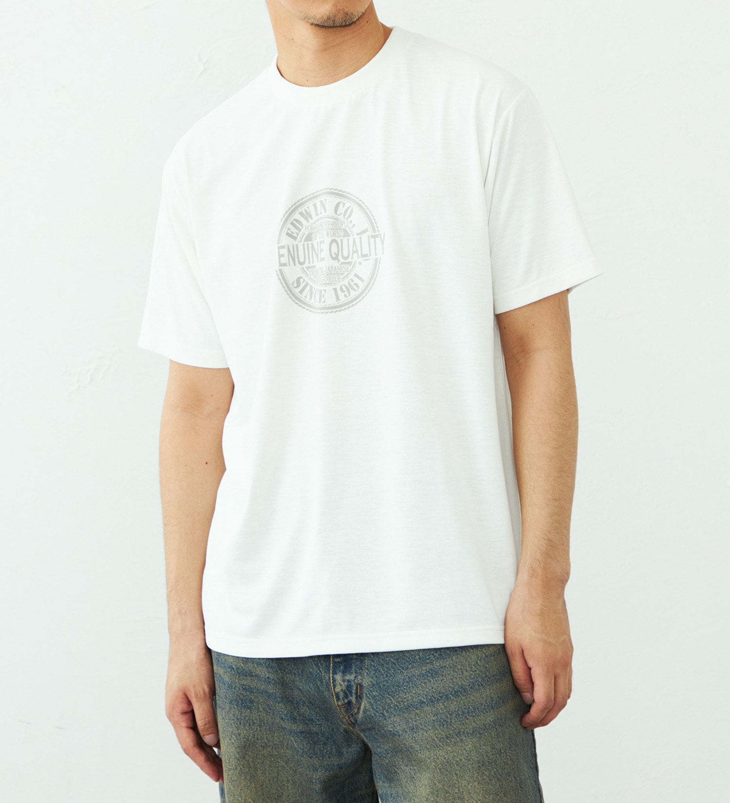 EDWIN(エドウイン)のプリントTシャツ 半袖|トップス/Tシャツ/カットソー/メンズ|ホワイト