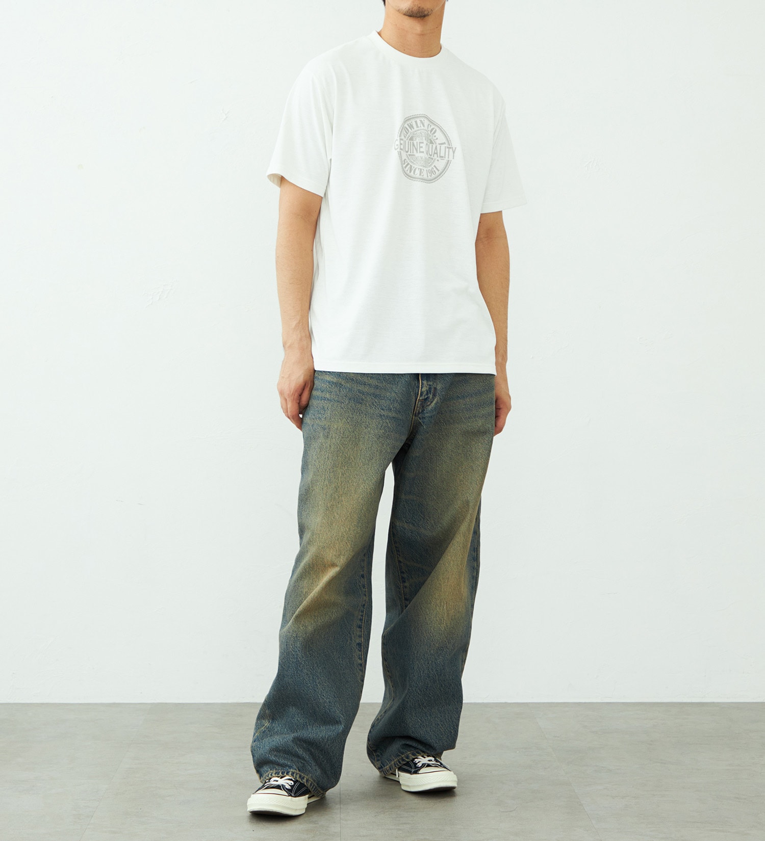 EDWIN(エドウイン)のプリントTシャツ 半袖|トップス/Tシャツ/カットソー/メンズ|ホワイト
