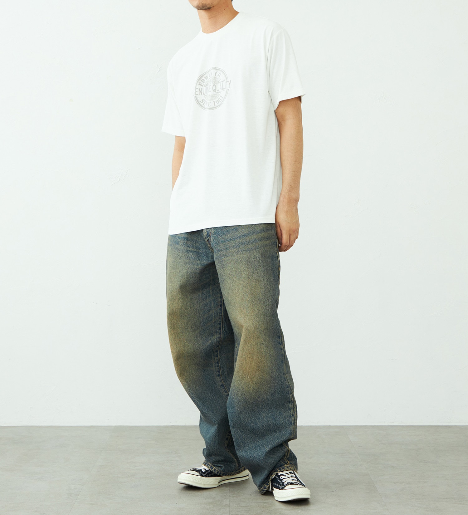 EDWIN(エドウイン)のプリントTシャツ 半袖|トップス/Tシャツ/カットソー/メンズ|ホワイト