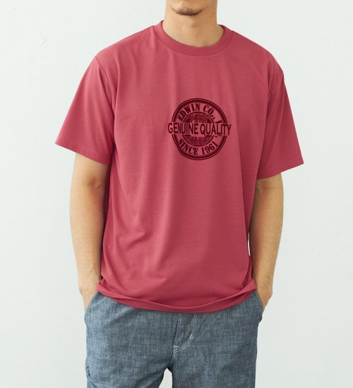 EDWIN(エドウイン)のプリントTシャツ 半袖|トップス/Tシャツ/カットソー/メンズ|レッド