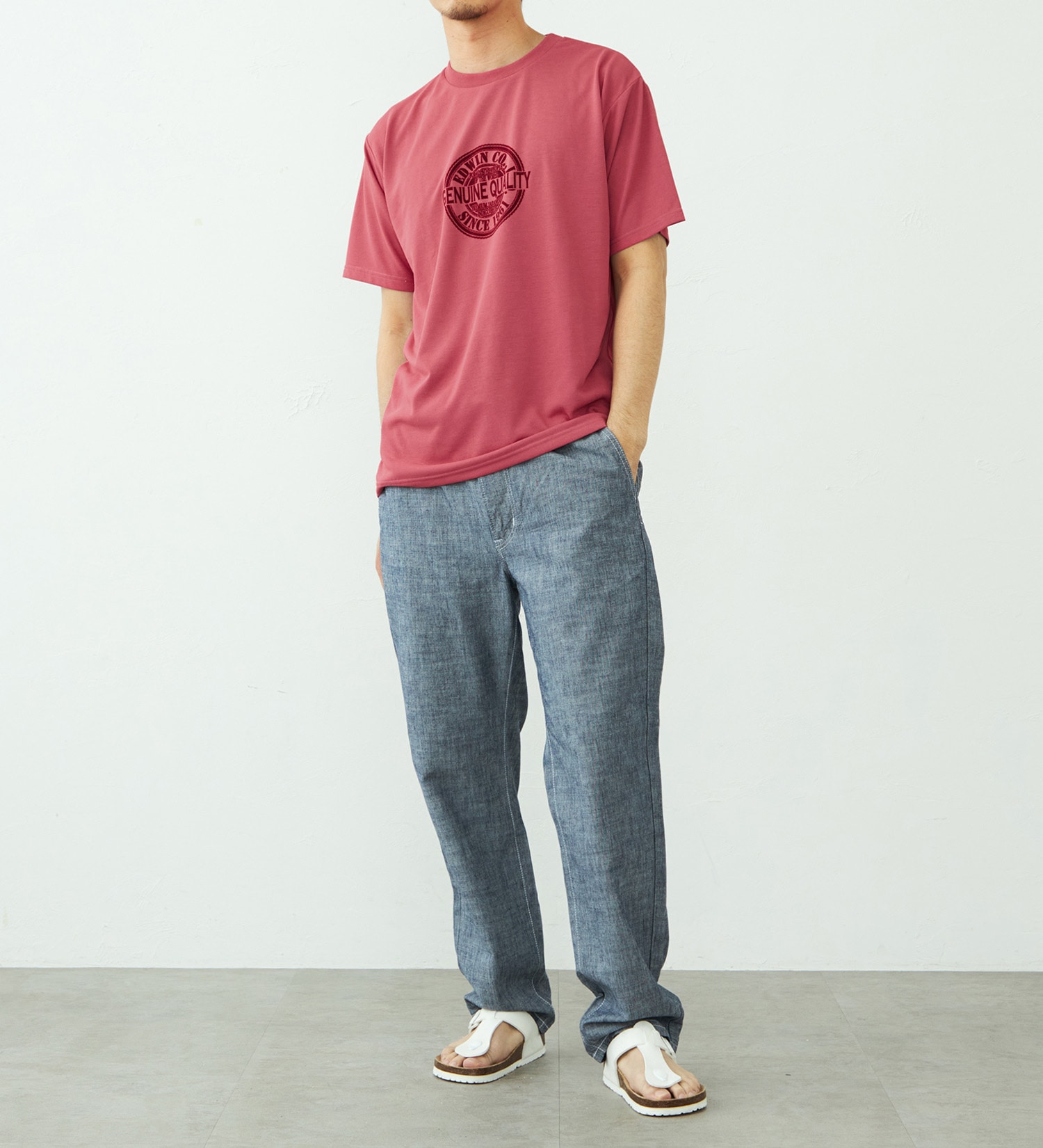 EDWIN(エドウイン)のプリントTシャツ 半袖|トップス/Tシャツ/カットソー/メンズ|レッド