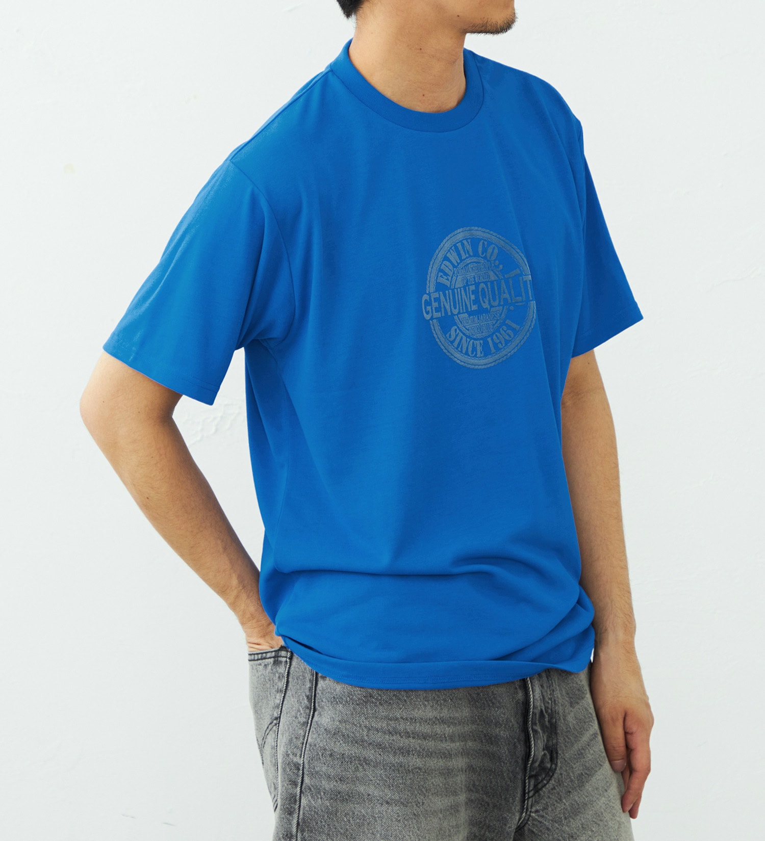 EDWIN(エドウイン)のプリントTシャツ 半袖|トップス/Tシャツ/カットソー/メンズ|ブルー