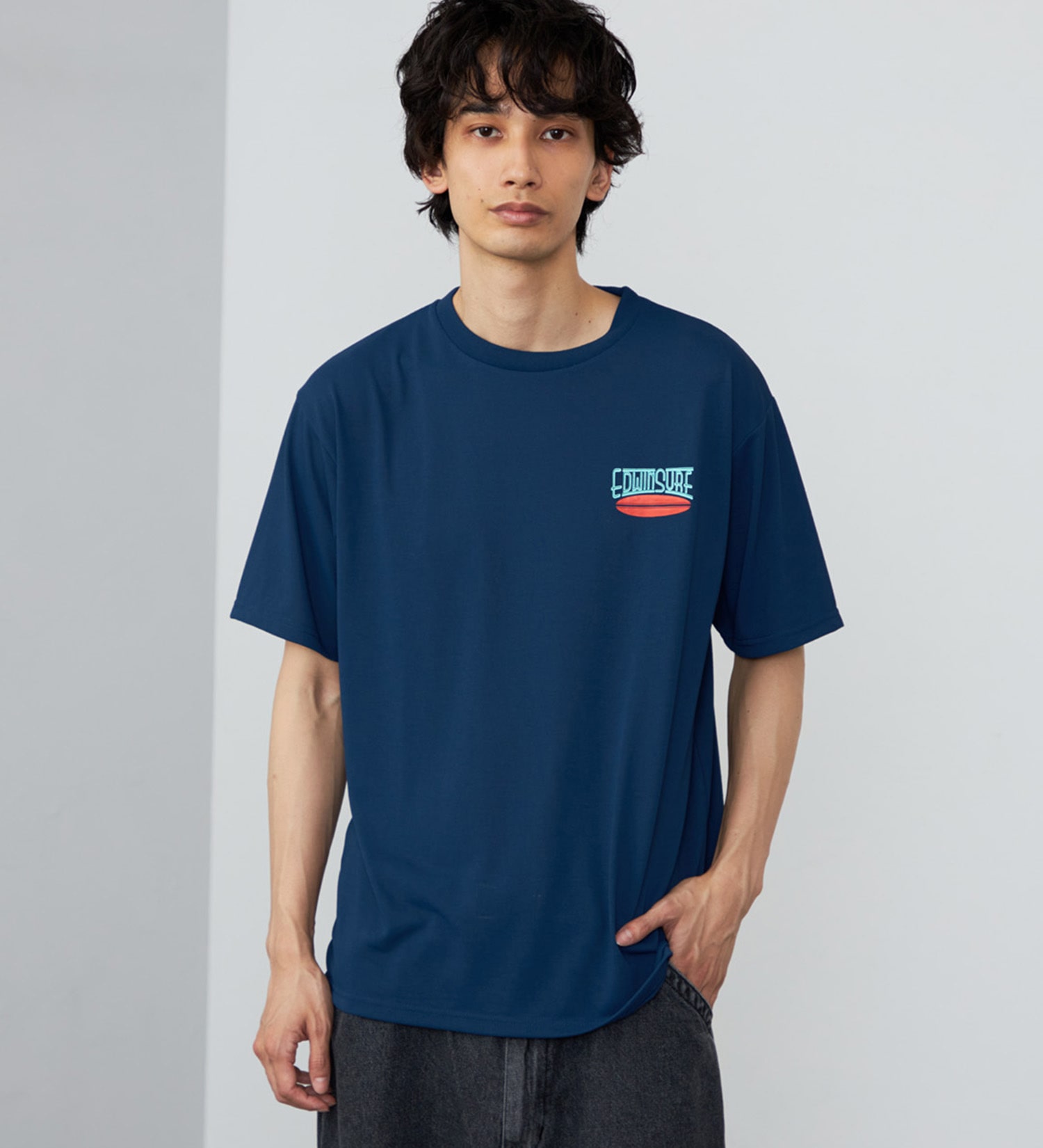 EDWIN(エドウイン)のバックプリント Tシャツ 半袖|トップス/Tシャツ/カットソー/メンズ|ネイビー