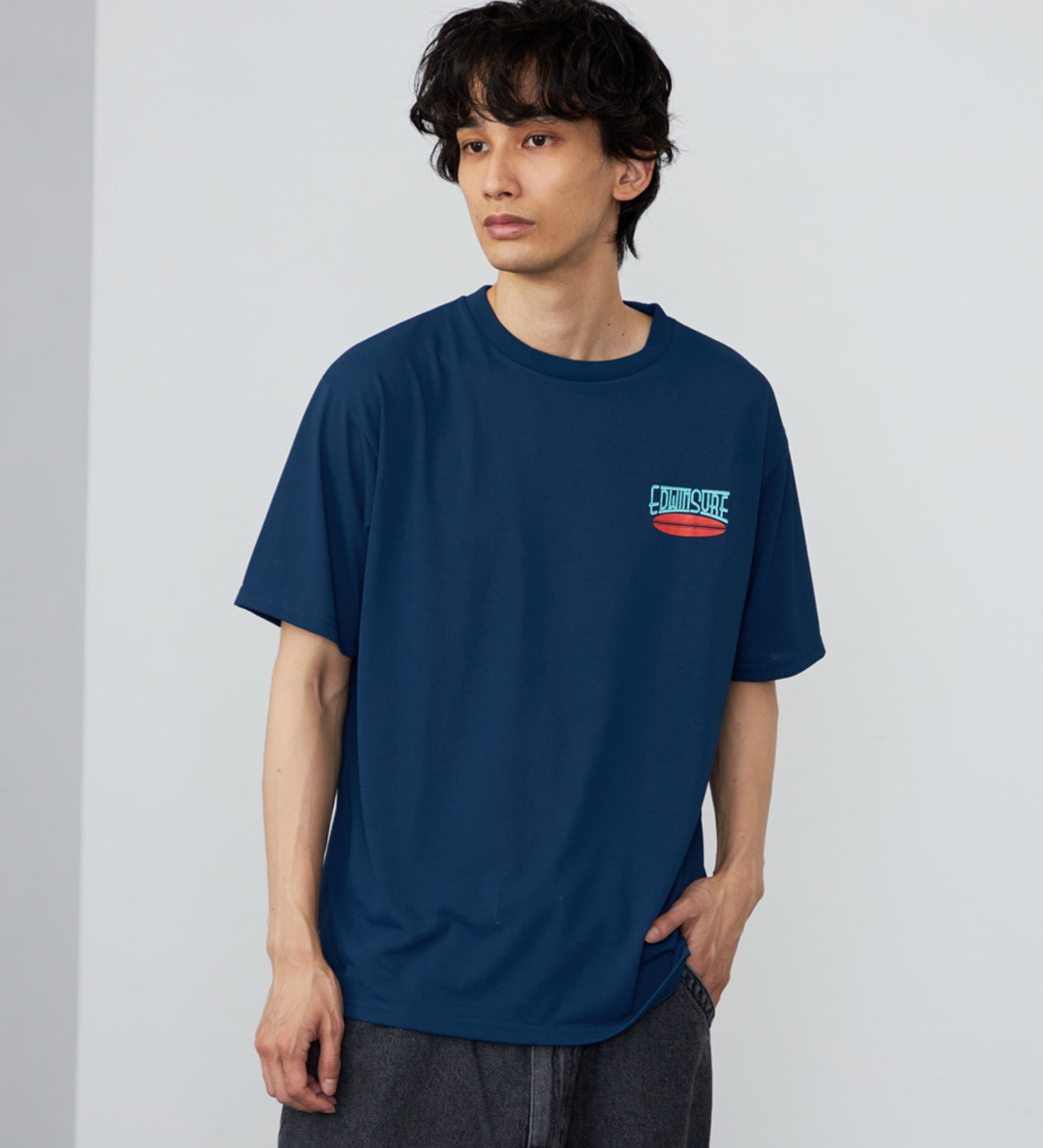 EDWIN(エドウイン)のバックプリント Tシャツ 半袖|トップス/Tシャツ/カットソー/メンズ|ネイビー