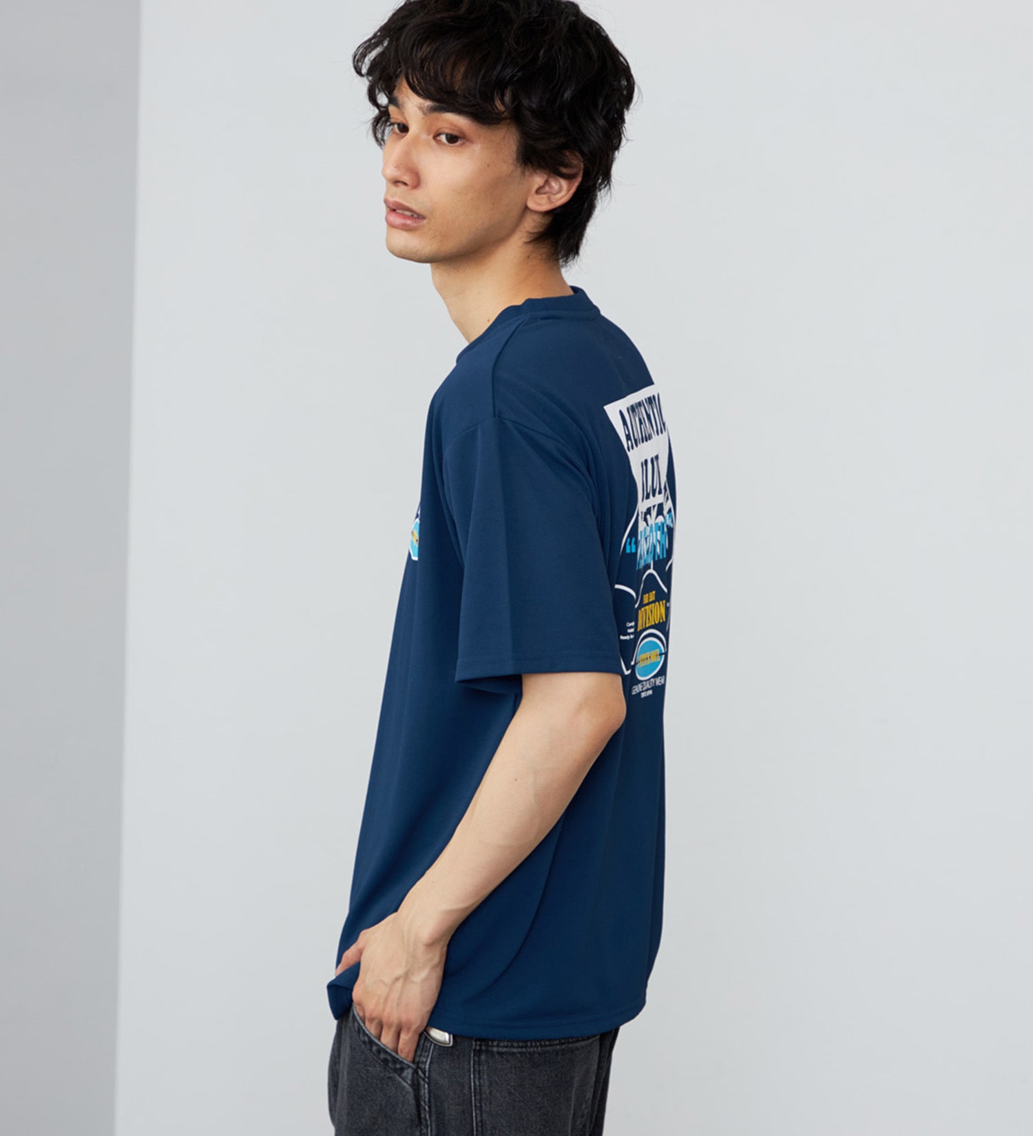 EDWIN(エドウイン)のバックプリント Tシャツ 半袖 速乾|トップス/Tシャツ/カットソー/メンズ|ネイビー2