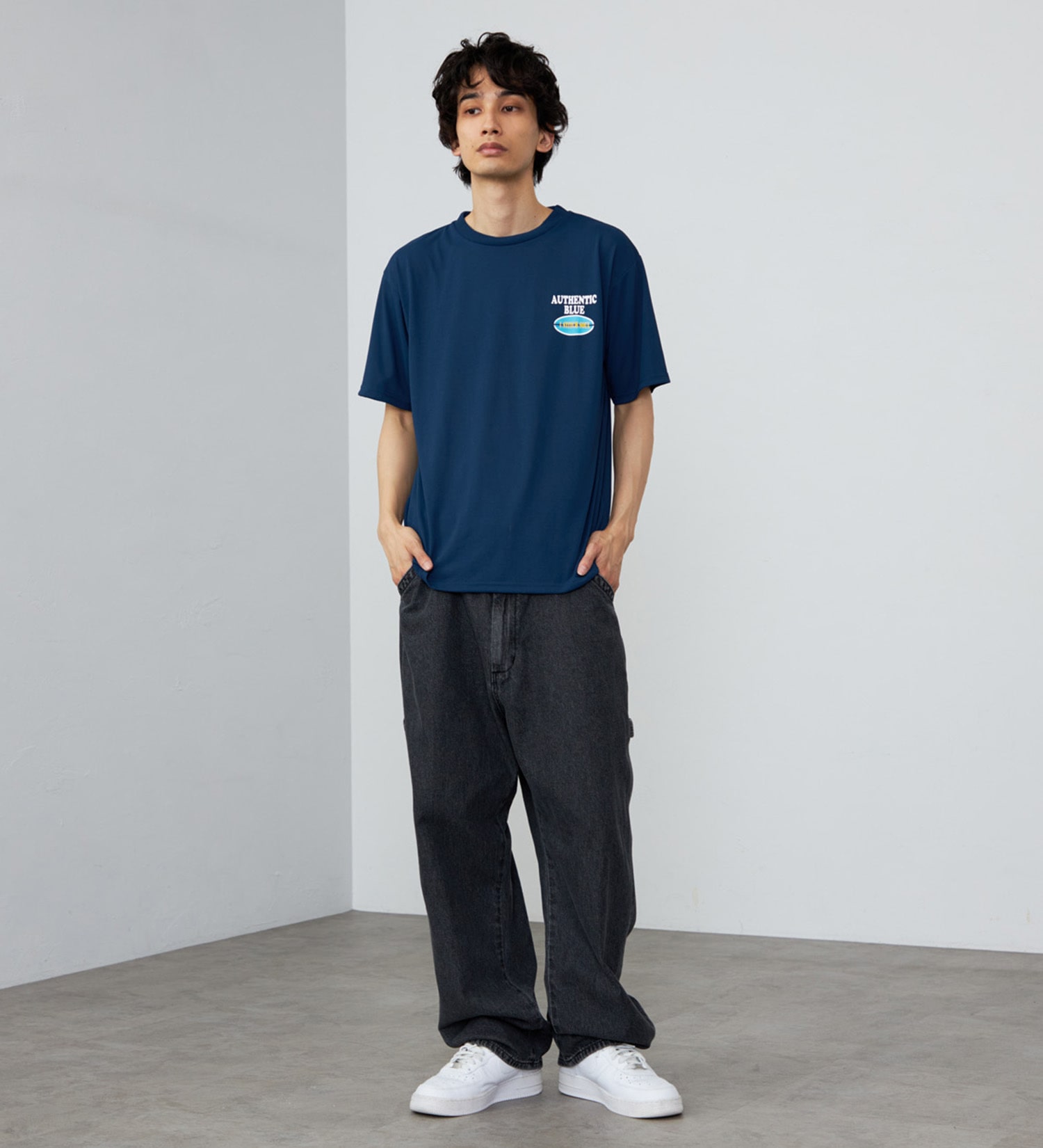 EDWIN(エドウイン)のバックプリント Tシャツ 半袖 速乾|トップス/Tシャツ/カットソー/メンズ|ネイビー2