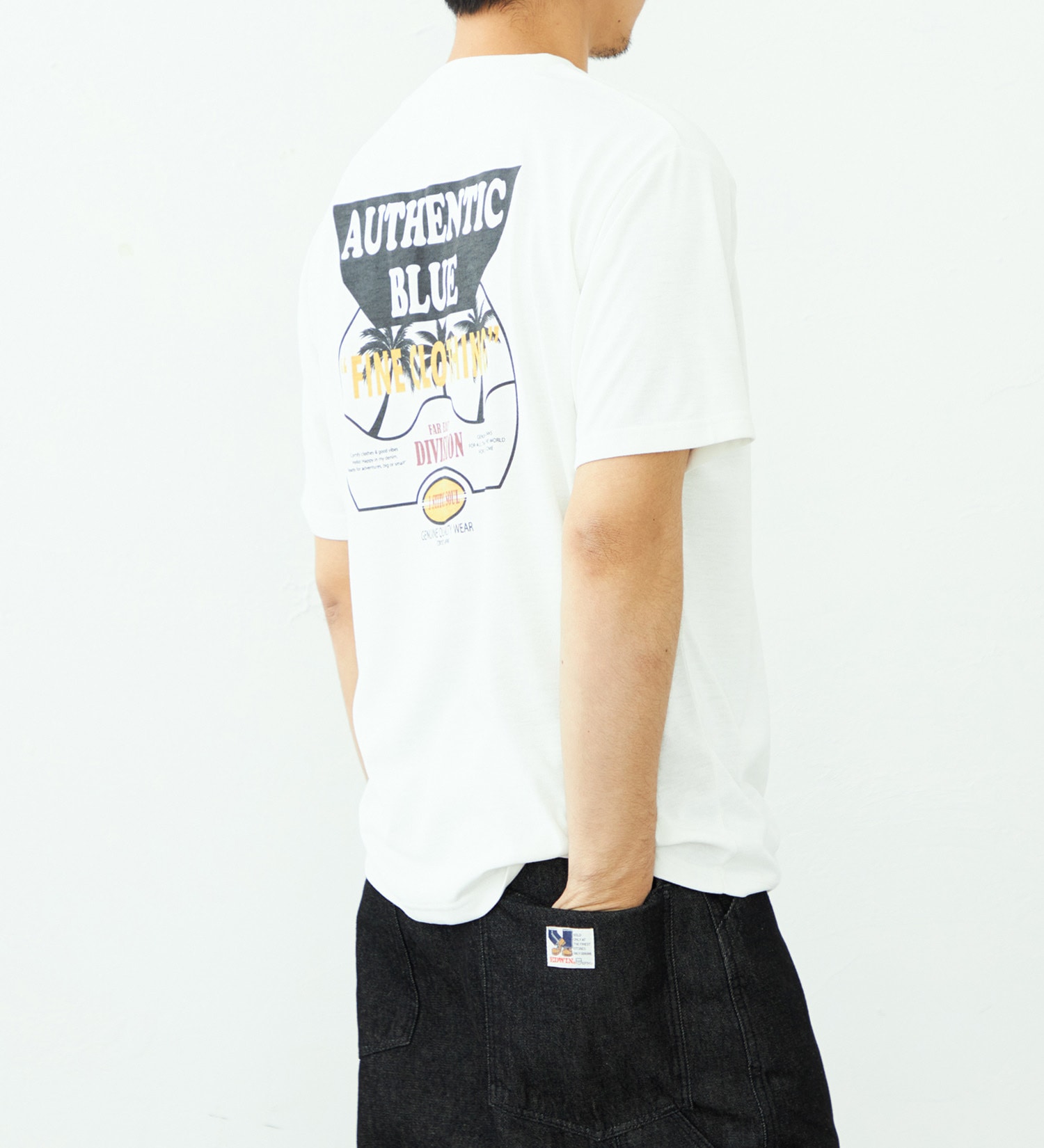 EDWIN(エドウイン)のバックプリント Tシャツ 半袖 速乾|トップス/Tシャツ/カットソー/メンズ|ホワイト2