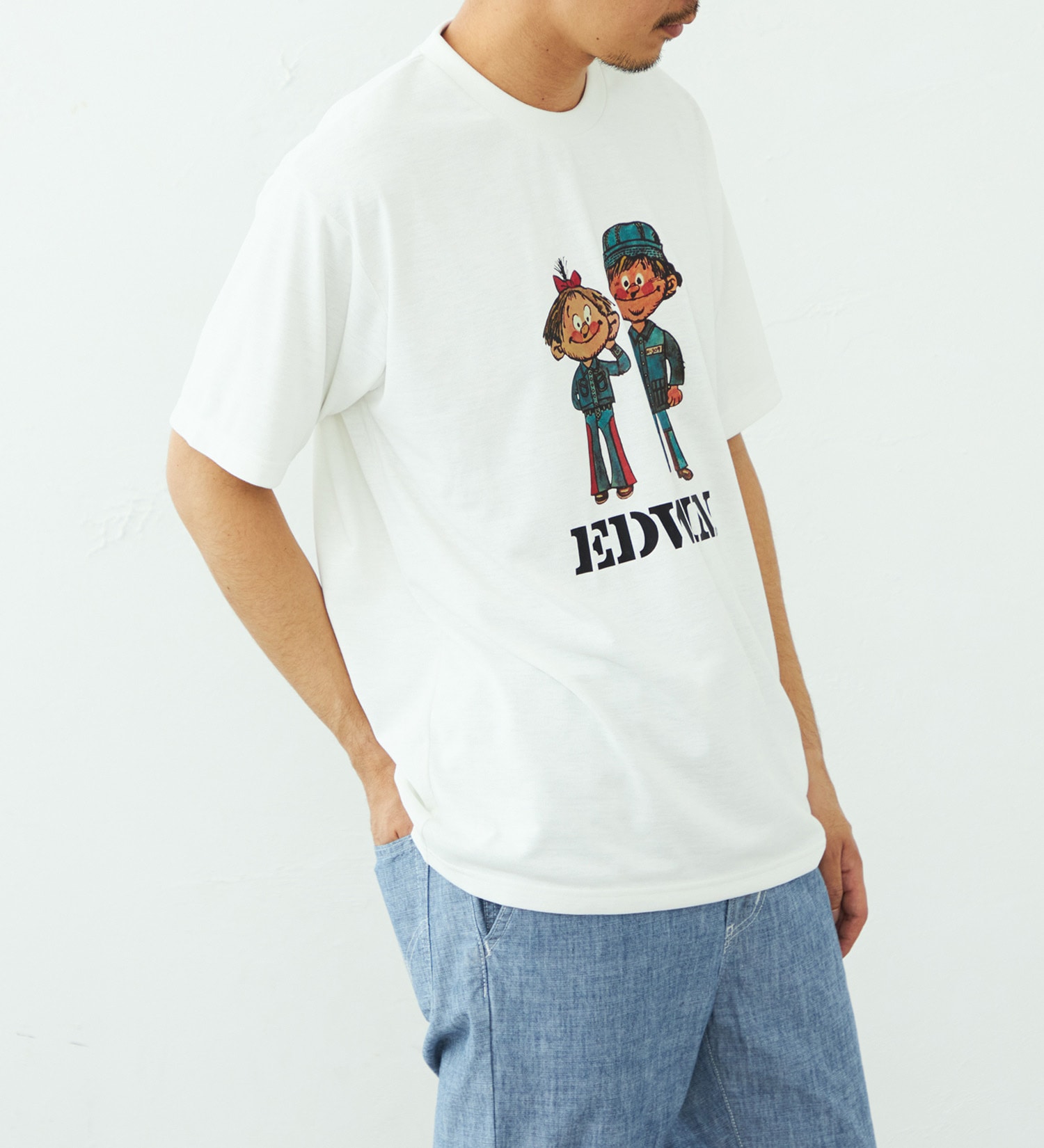 EDWIN(エドウイン)のプリント Tシャツ 半袖|トップス/Tシャツ/カットソー/メンズ|ホワイト